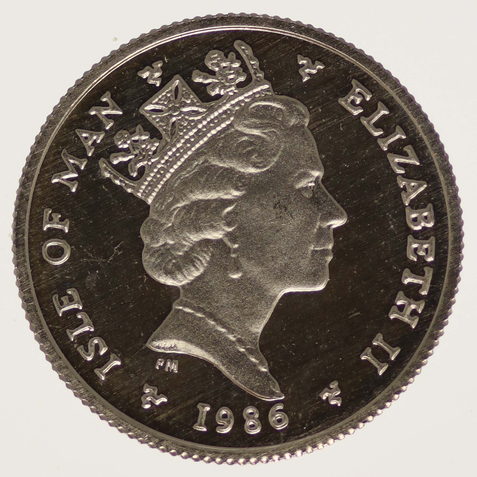 Großbritannien Isle of Man Elisabeth II. 1986 1/10 OZ Platin Noble