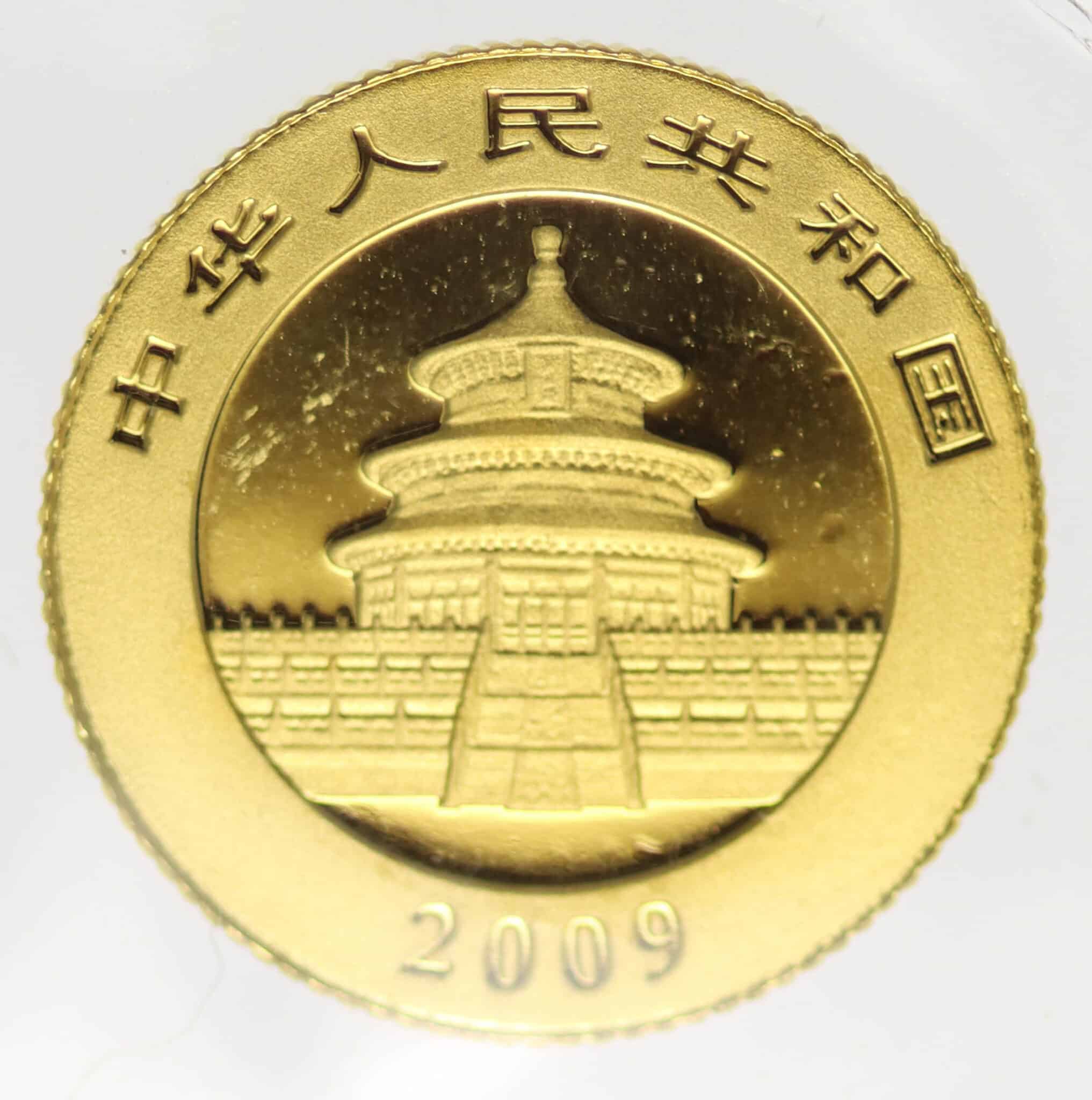 China Panda 20 Yuan 2009 1/20 Unze