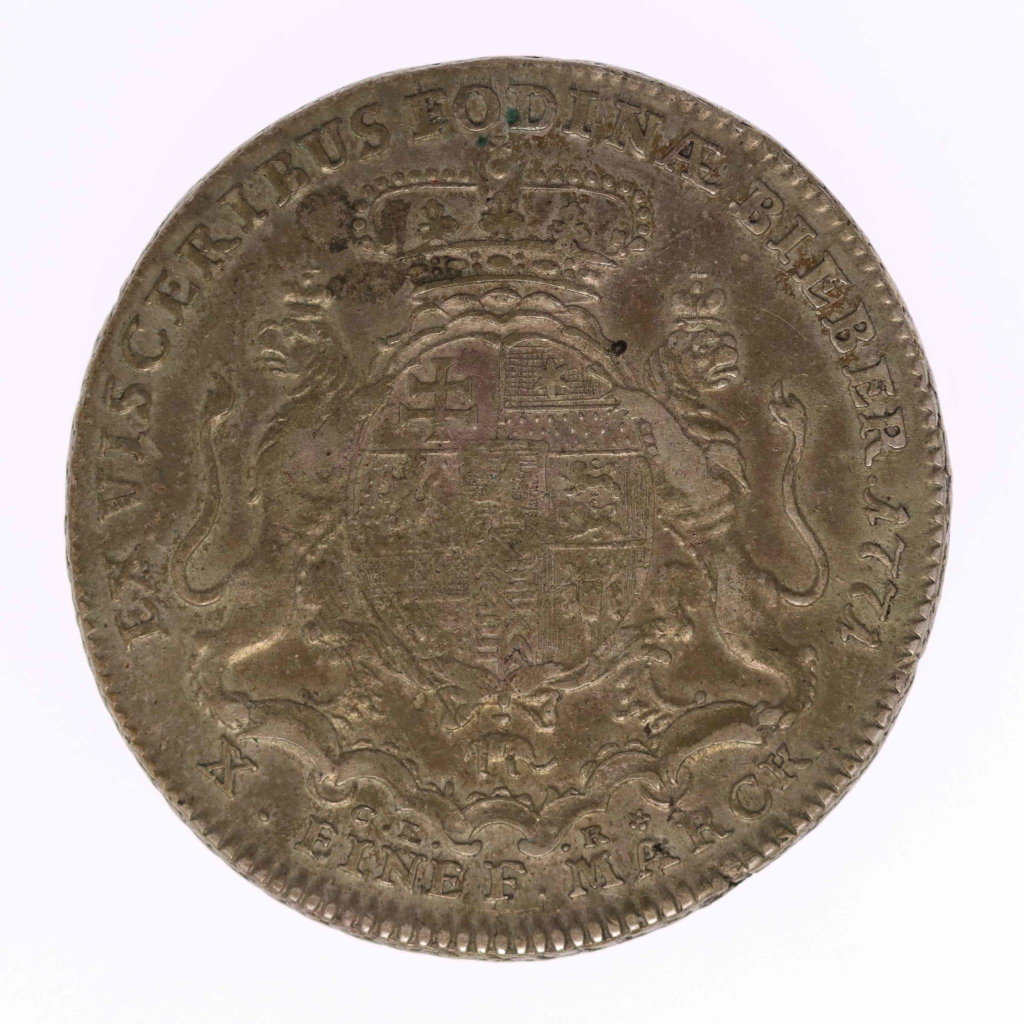 Hanau Münzenberg Wilhelm IX. Konventionstaler 1771