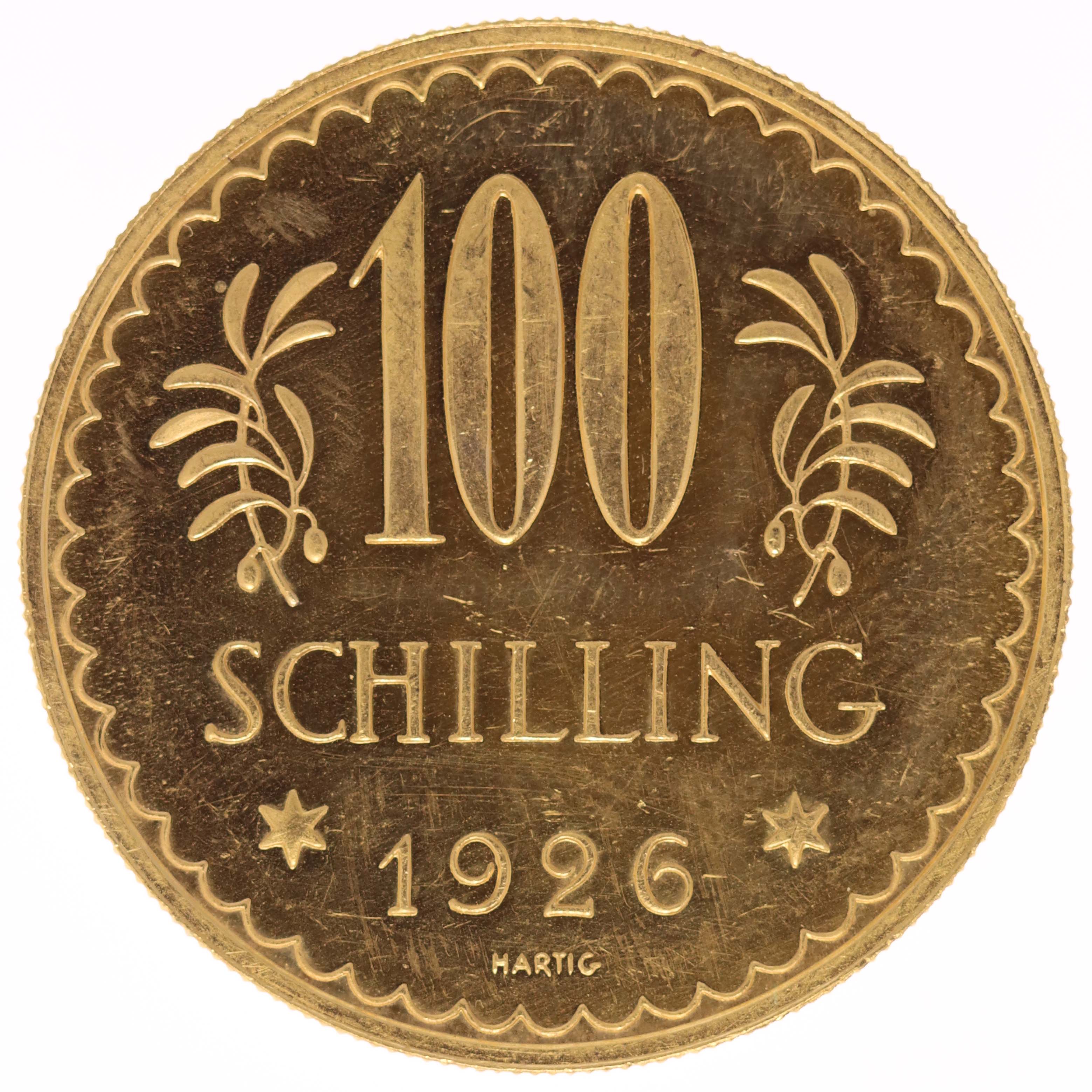 Österreich Republik 100 Schilling 1926