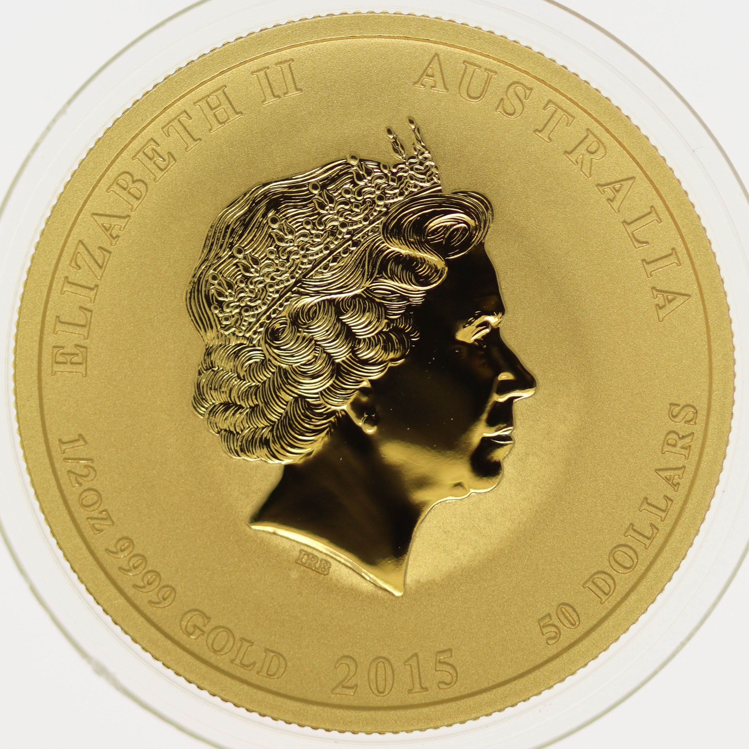 Australien Elisabeth II. 50 Dollars 2015 Lunar II Year of the Goat coloriert
