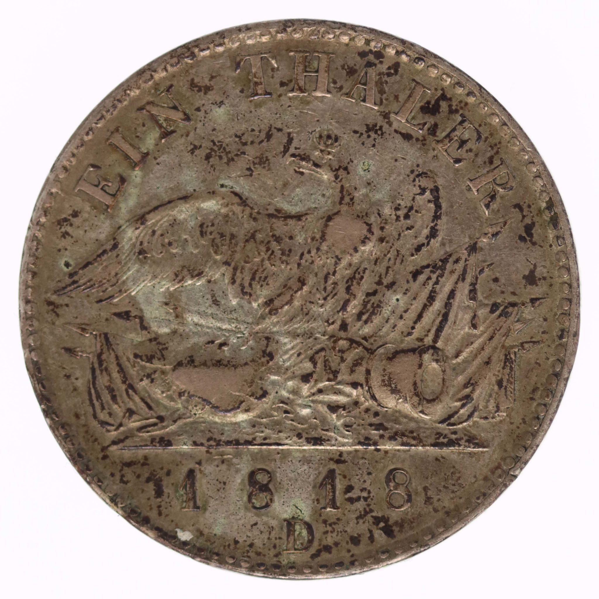 Preussen Friedrich Wilhelm III. Taler 1818 D