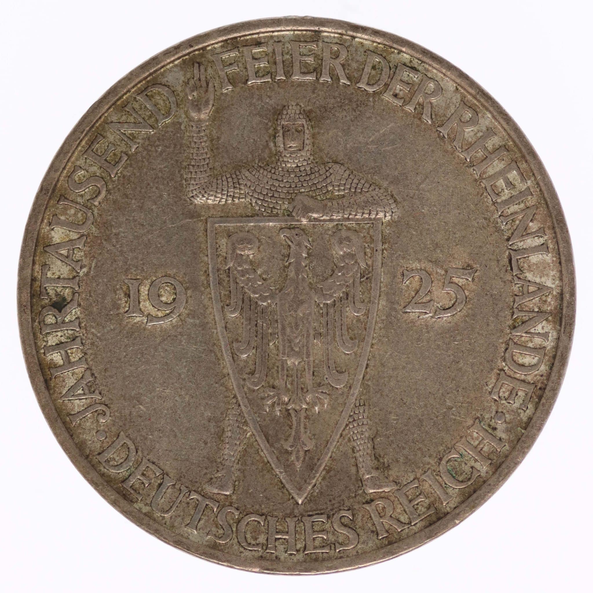 Weimarer Republik 5 Reichsmark 1925 D Rheinlande