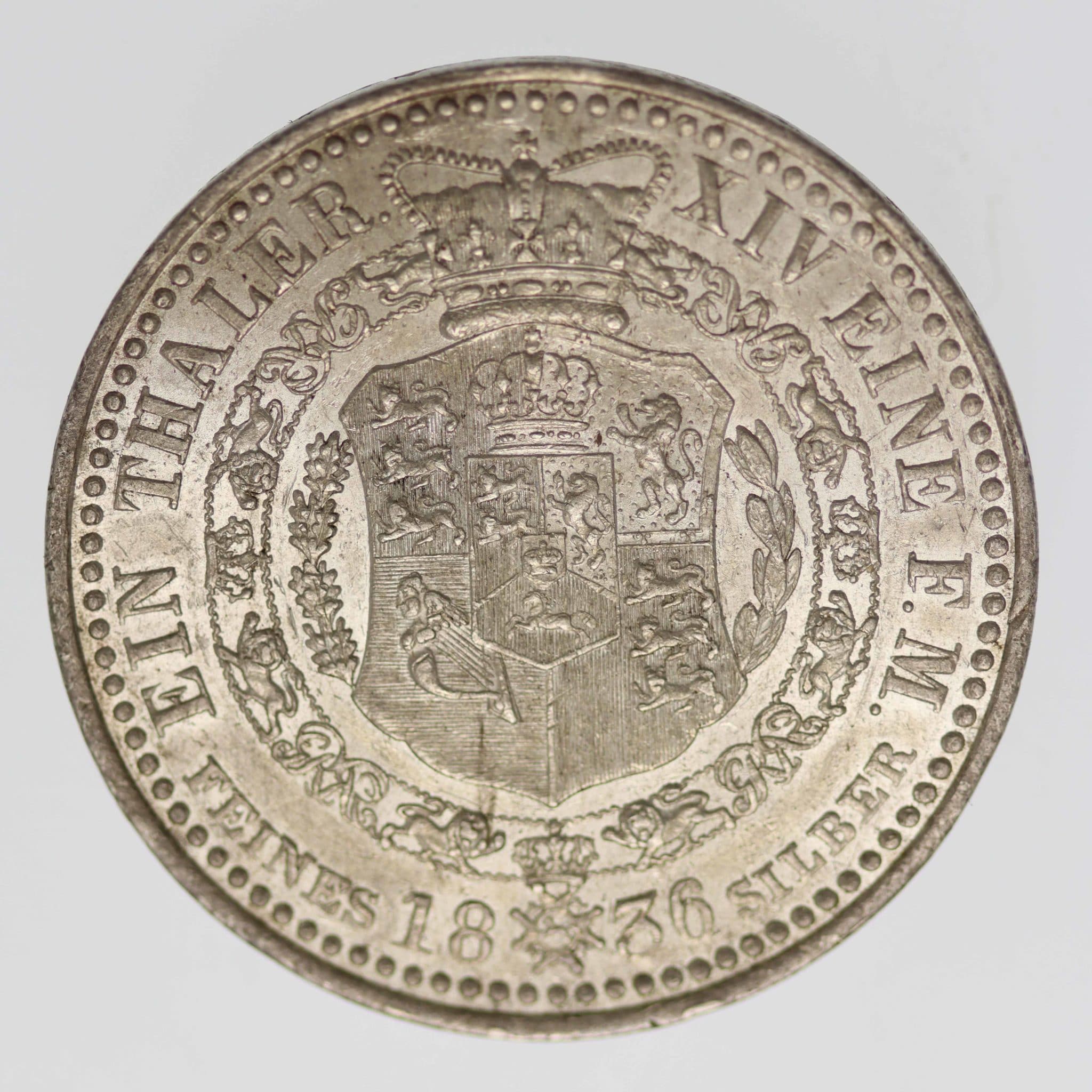 Hannover Wilhelm IV. Taler 1836