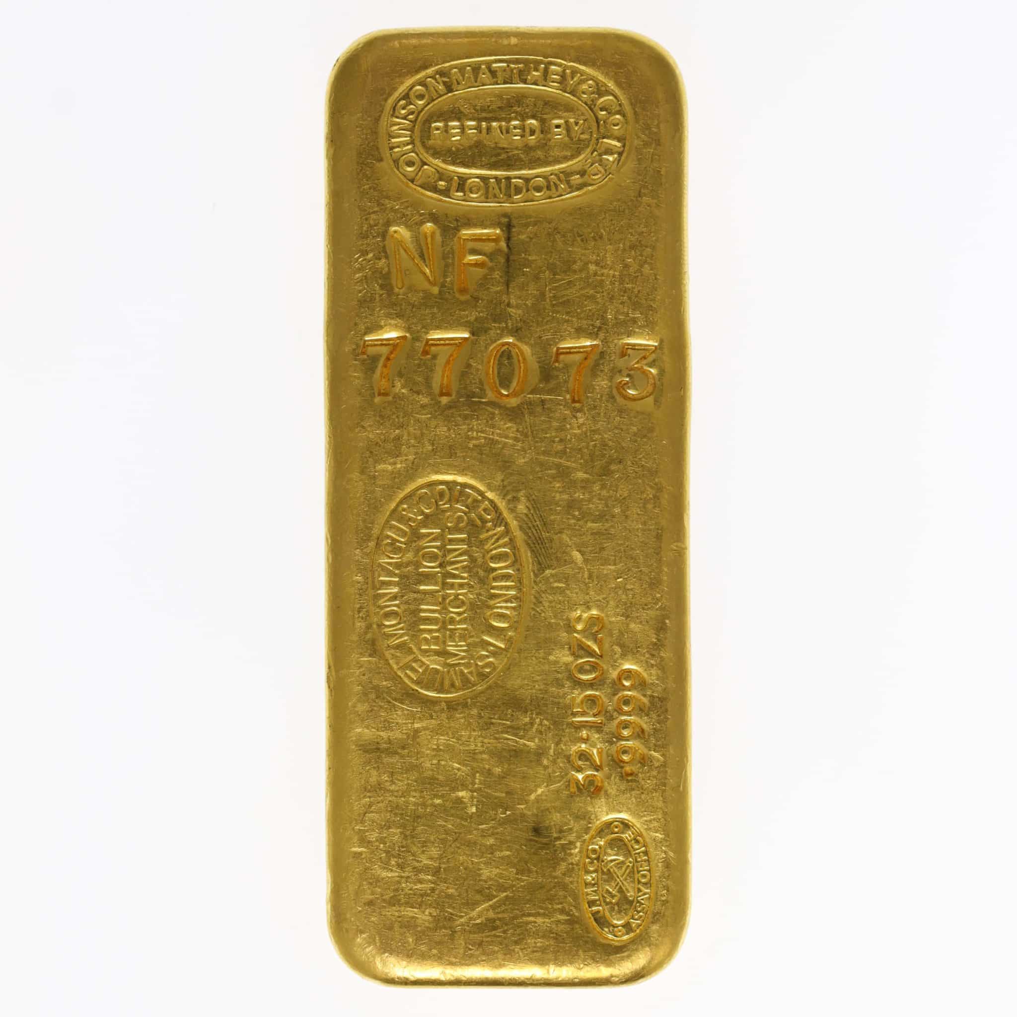 Goldbarren 1000 Gramm Johnson Matthey London