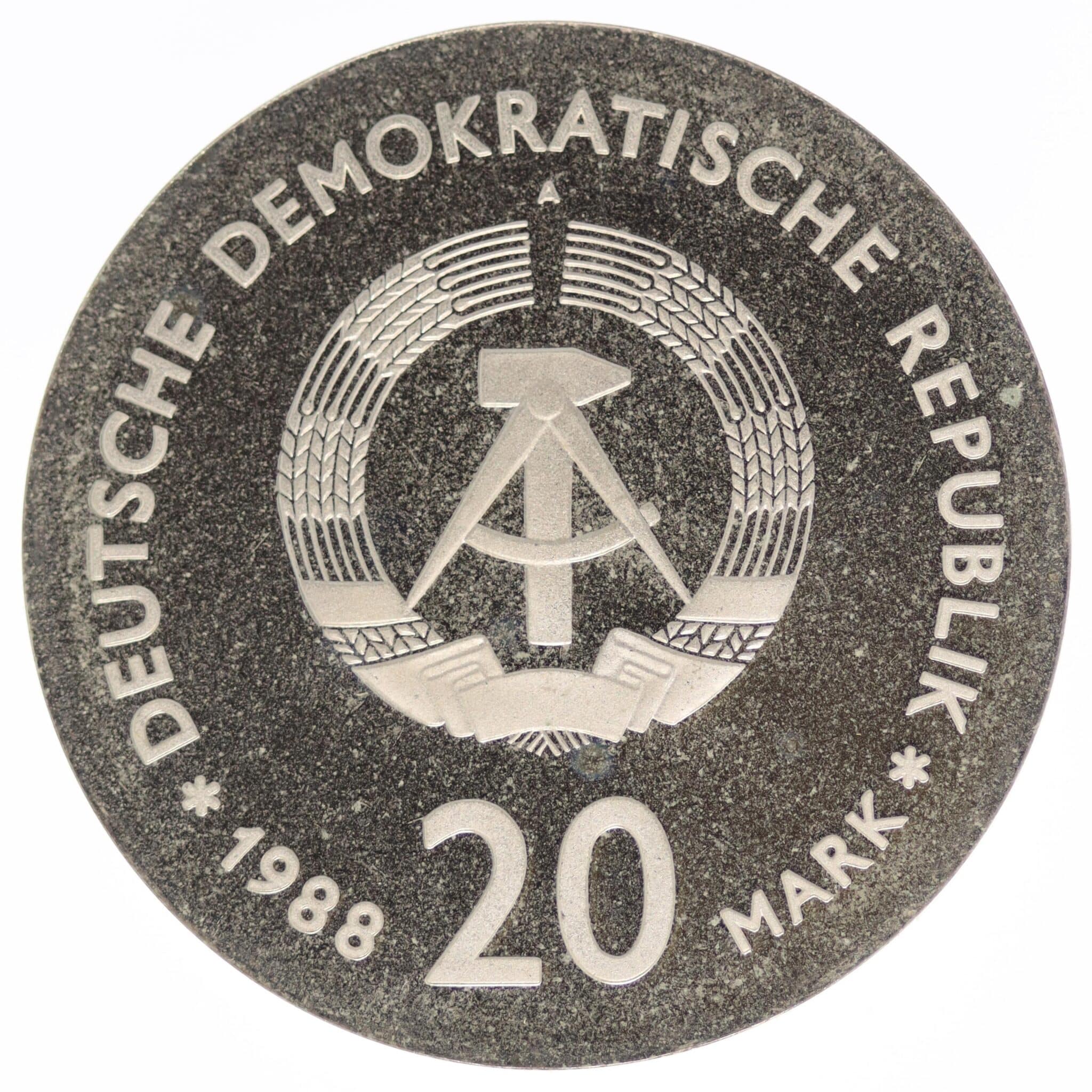 DDR 20 Mark 1988 Zeiss