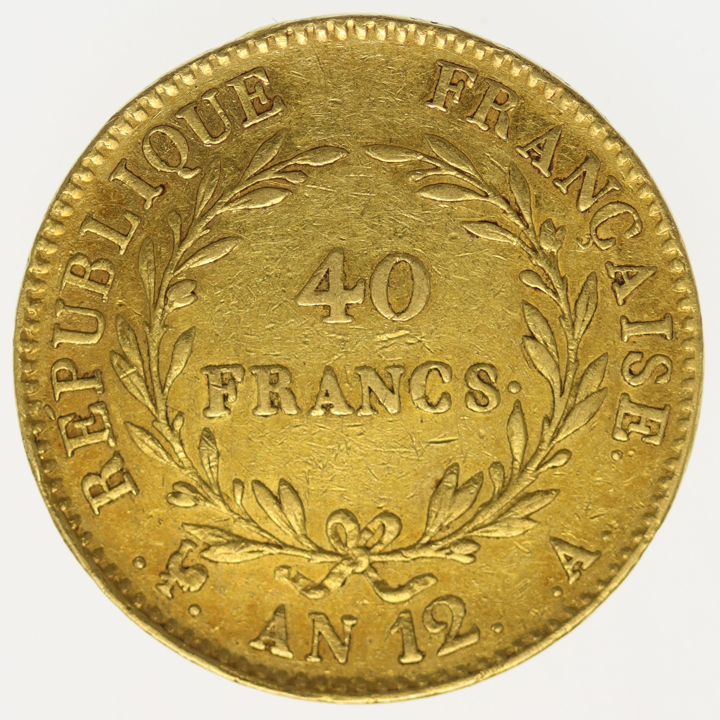 Frankreich Bonaparte Premier Consul 40 Francs AN 12 A