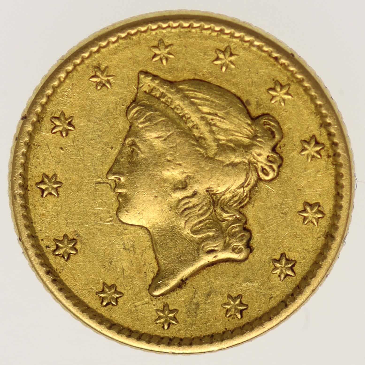 USA 1 Dollar 1850 Liberty / Kopf