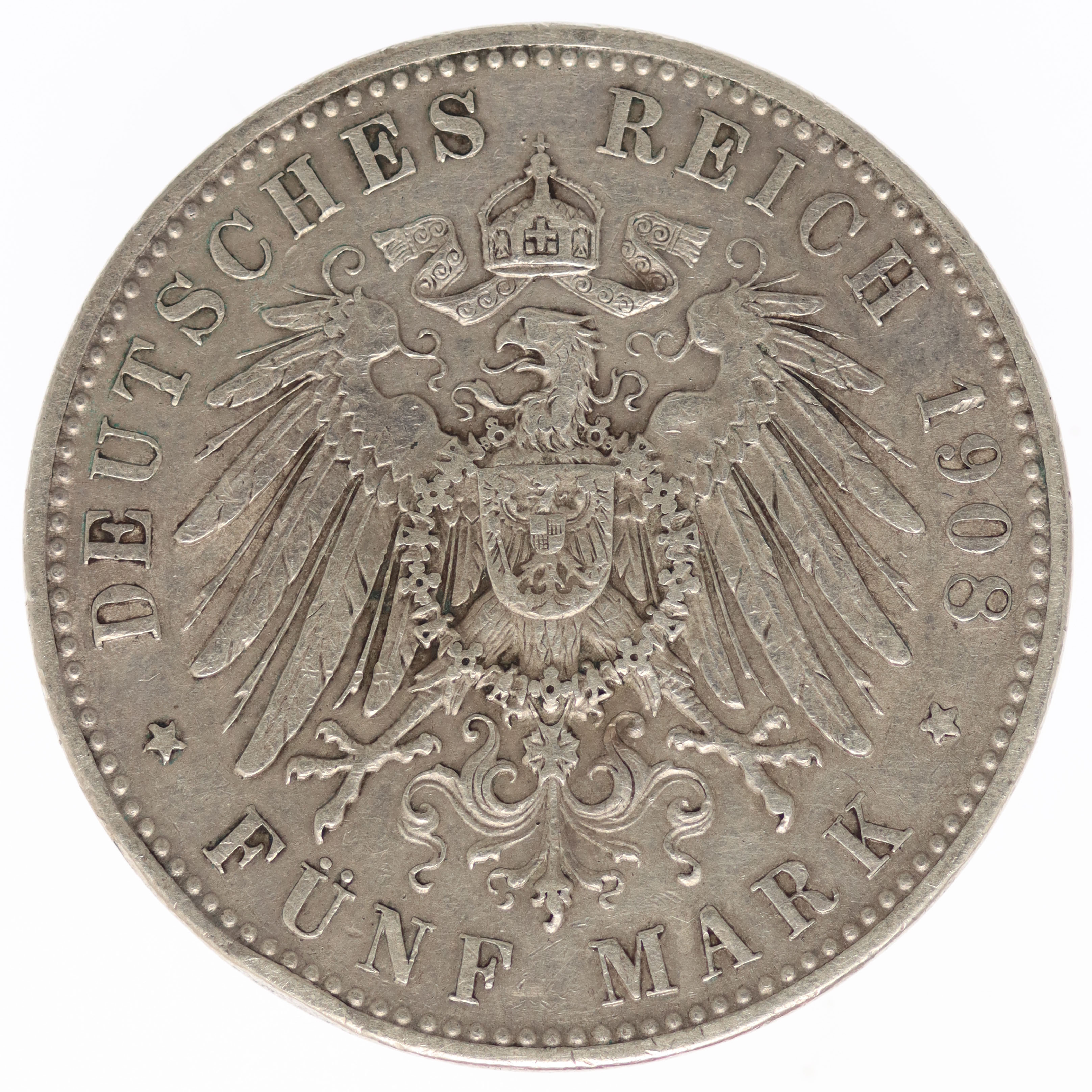 Sachsen Meiningen Georg II. 5 Mark 1908 D