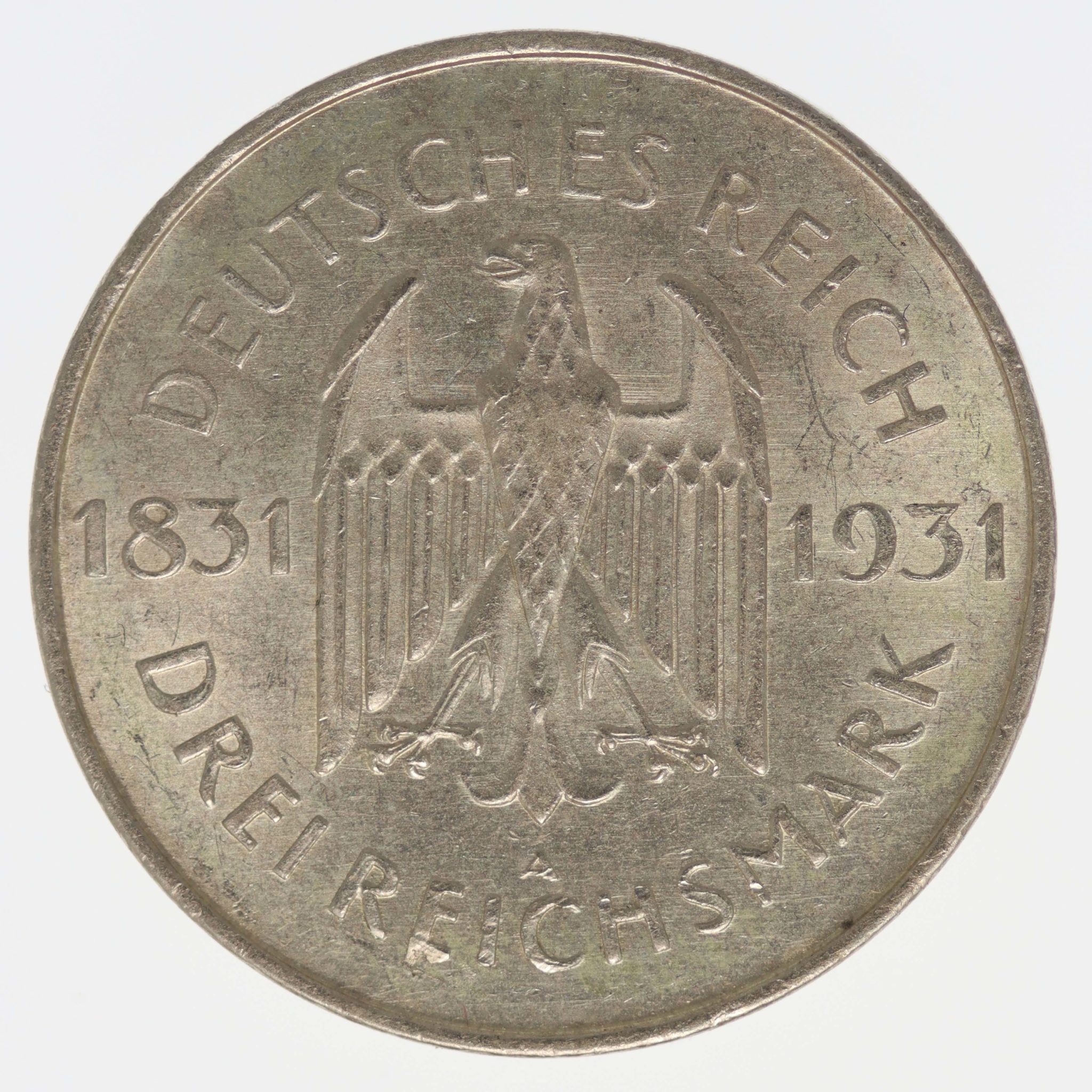 Weimarer Republik 3 Reichsmark 1931