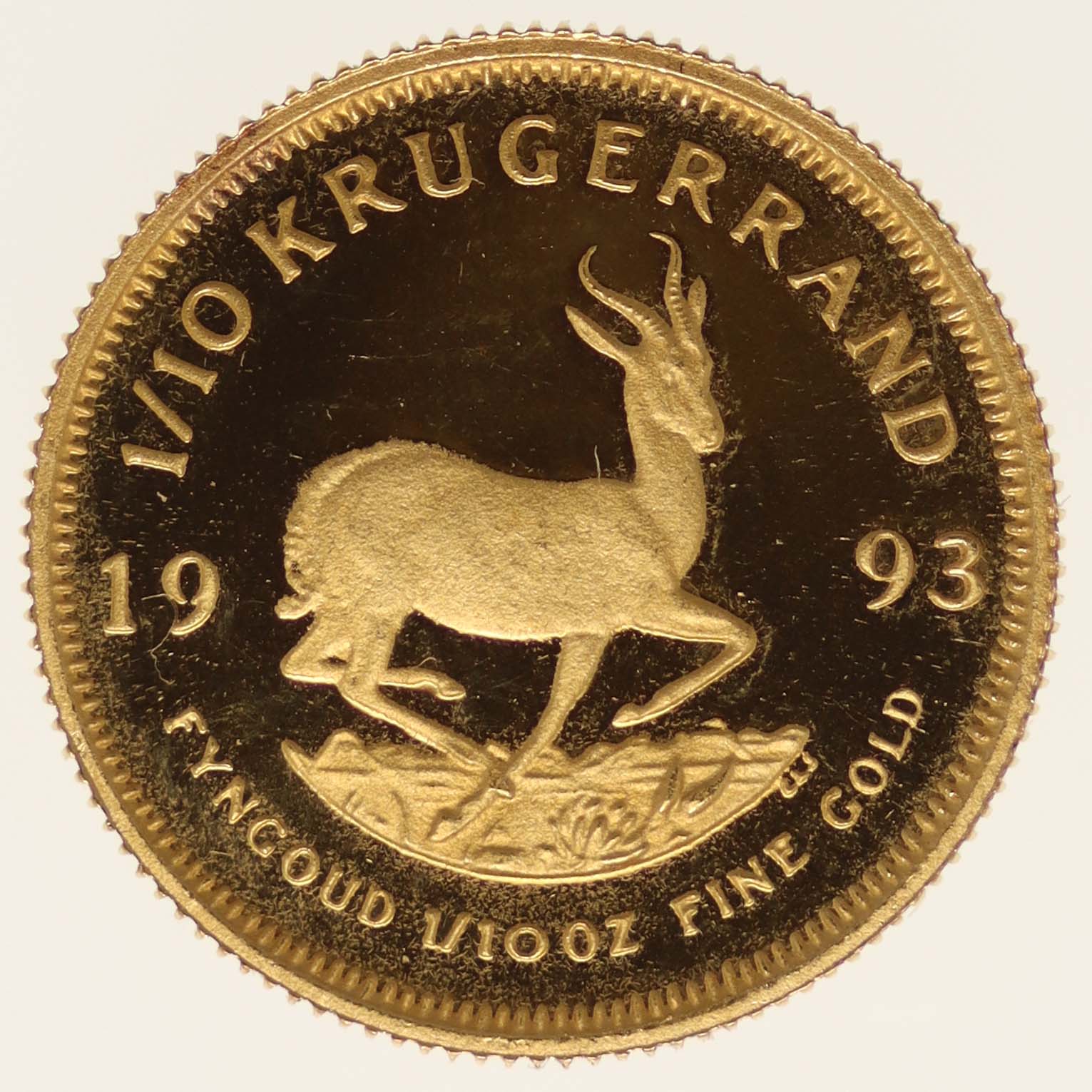 Südafrika Krügerrand 1/10 Unze 1993 proof