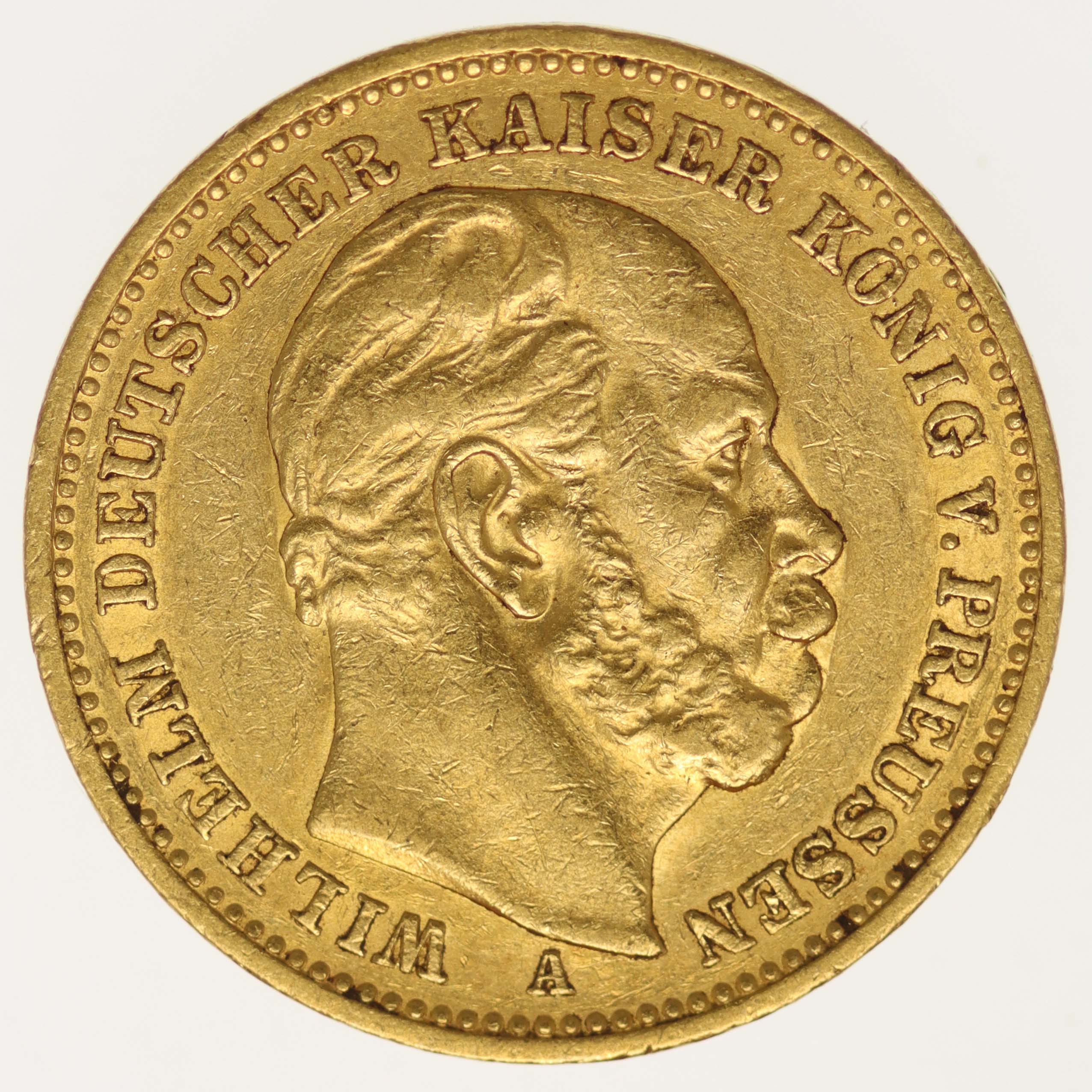 Preussen Wilhelm I. 20 Mark 1888 A
