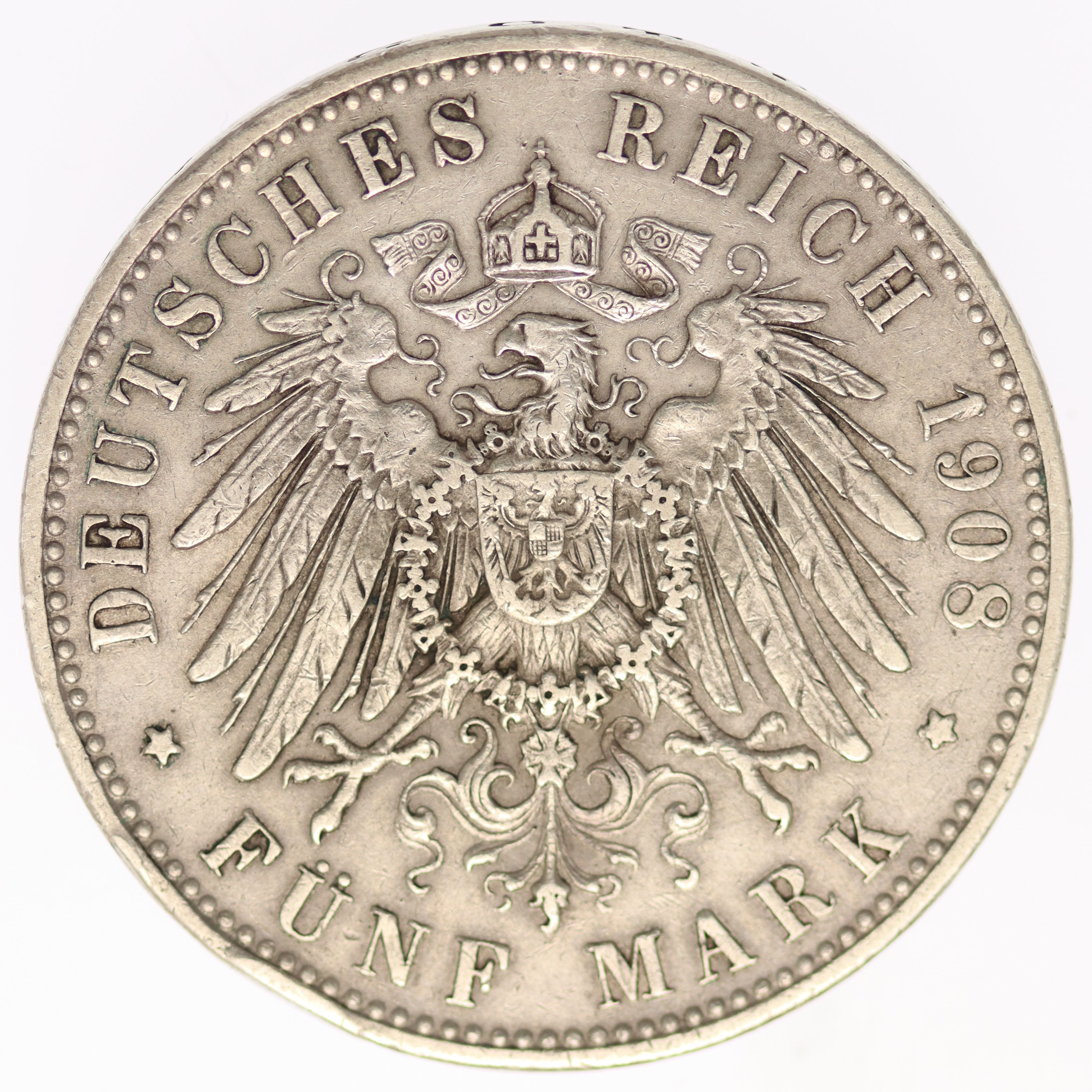 Sachsen Meiningen Georg II. 5 Mark 1908 D