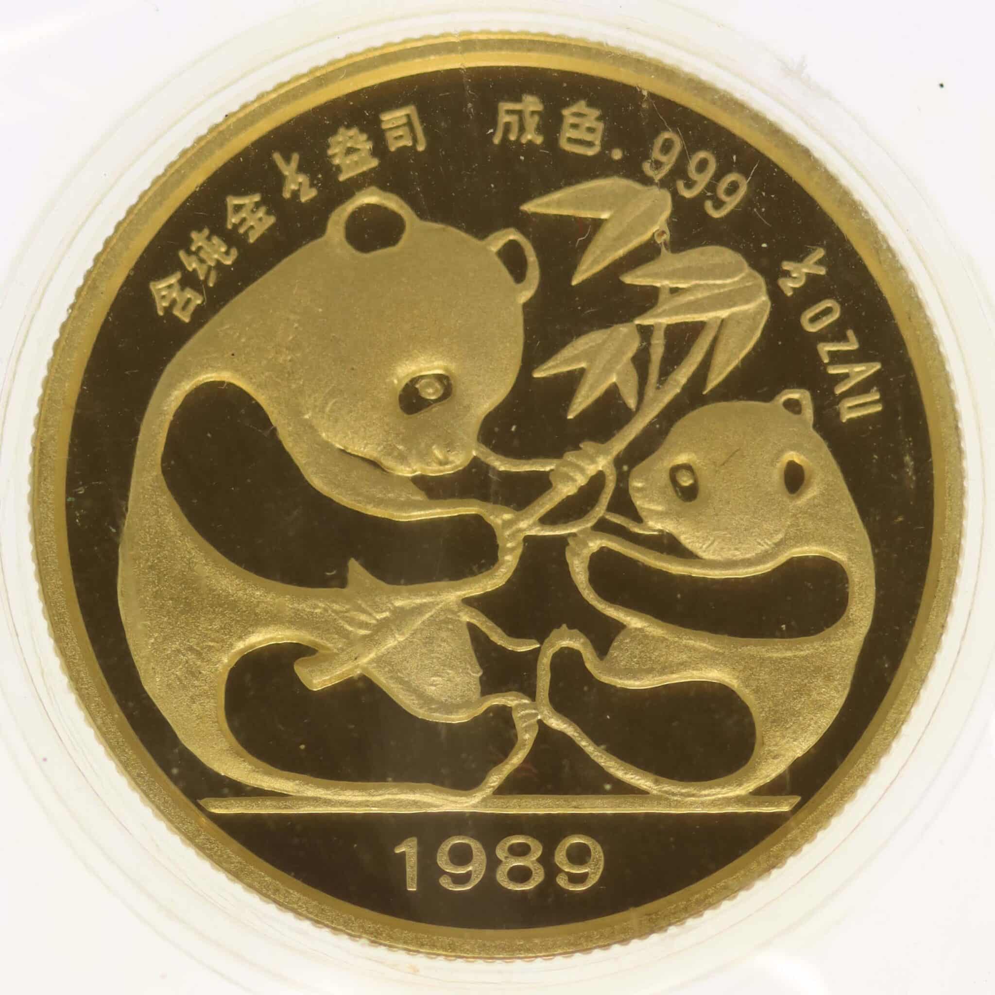 China Panda 1/2 Unze 1989 Munich International Coin Show