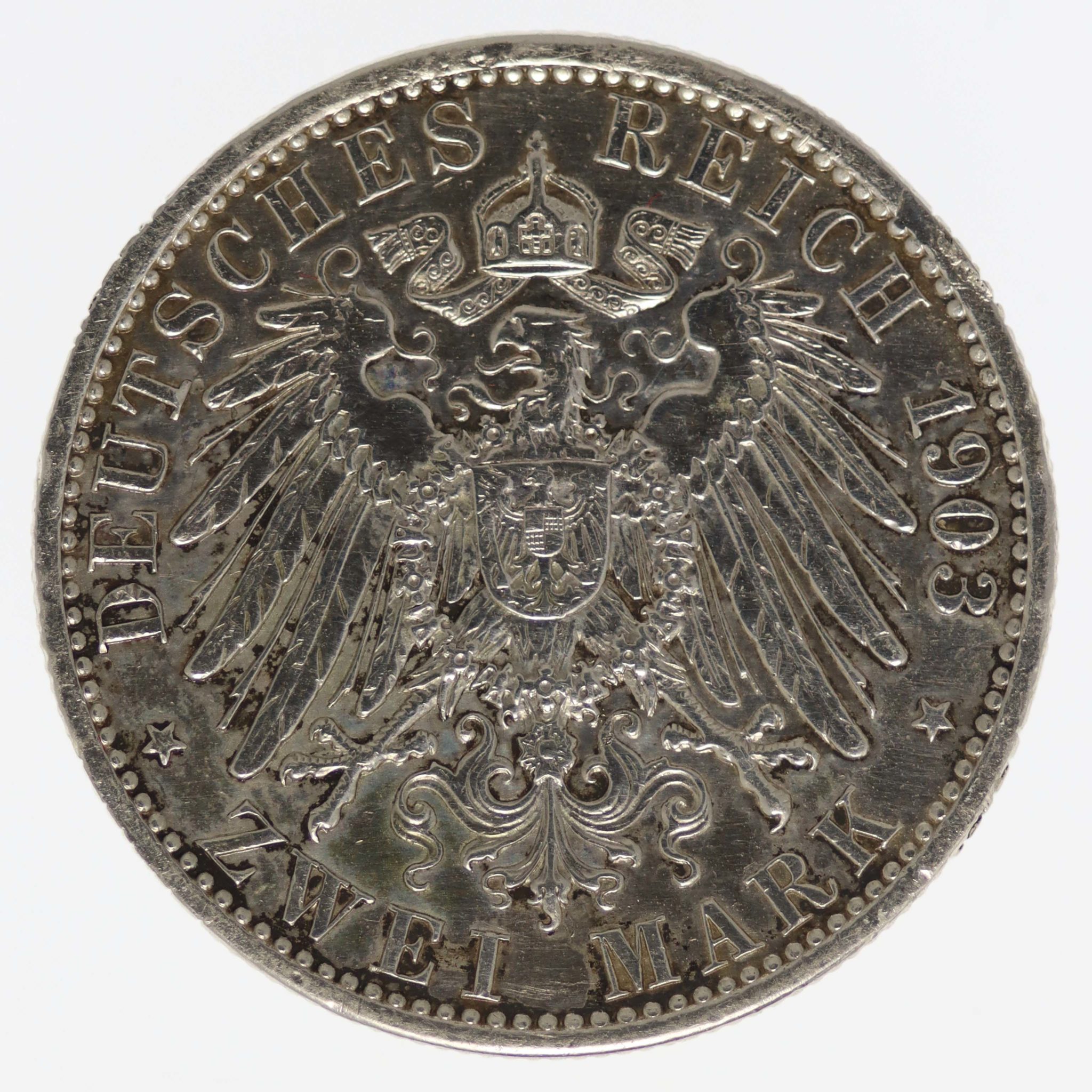 Sachsen Weimar Eisenach Wilhelm Ernst 2 Mark 1903
