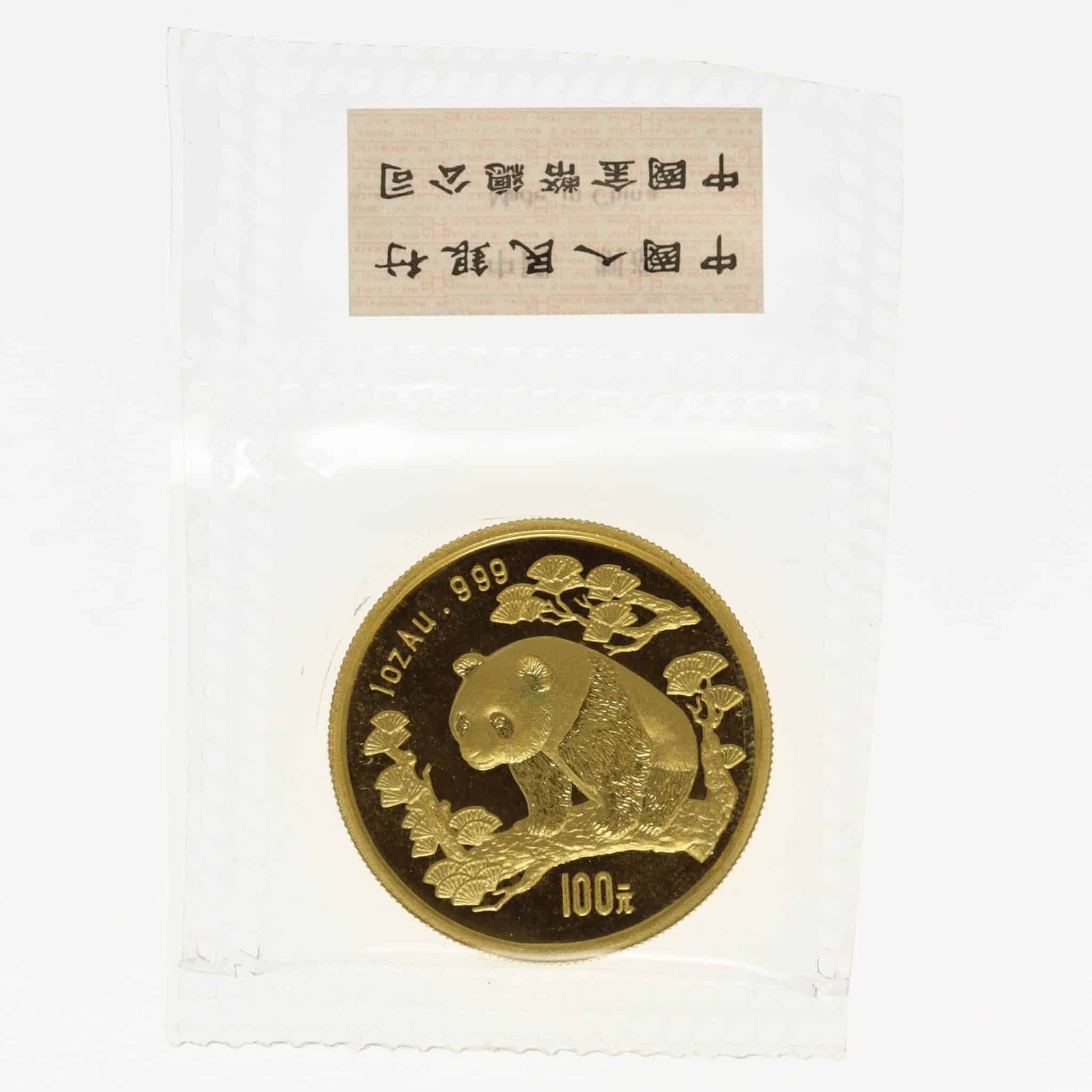 China Panda 100 Yuan 1997 1 Unze