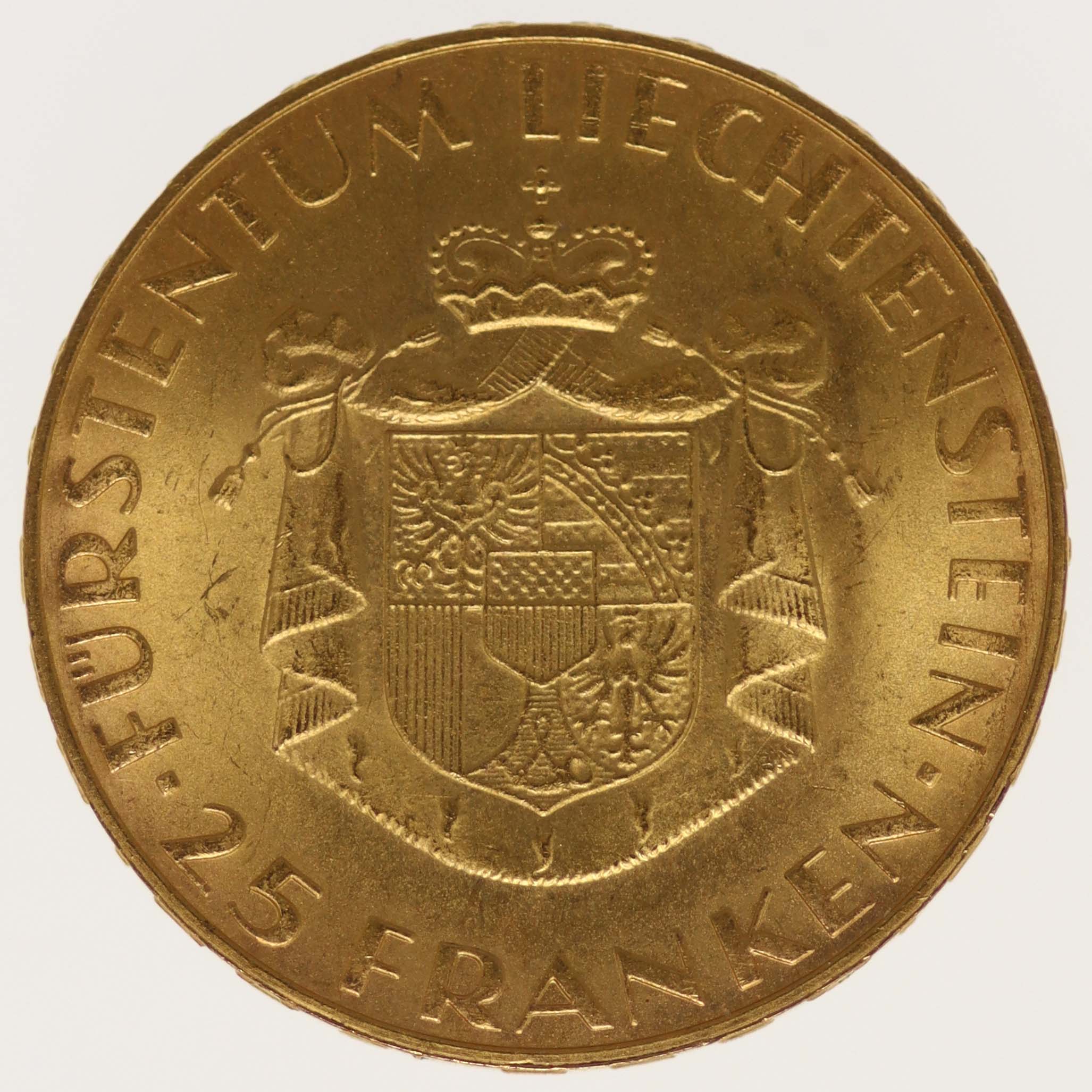 Liechtenstein Franz Joseph II. 25 Franken 1961