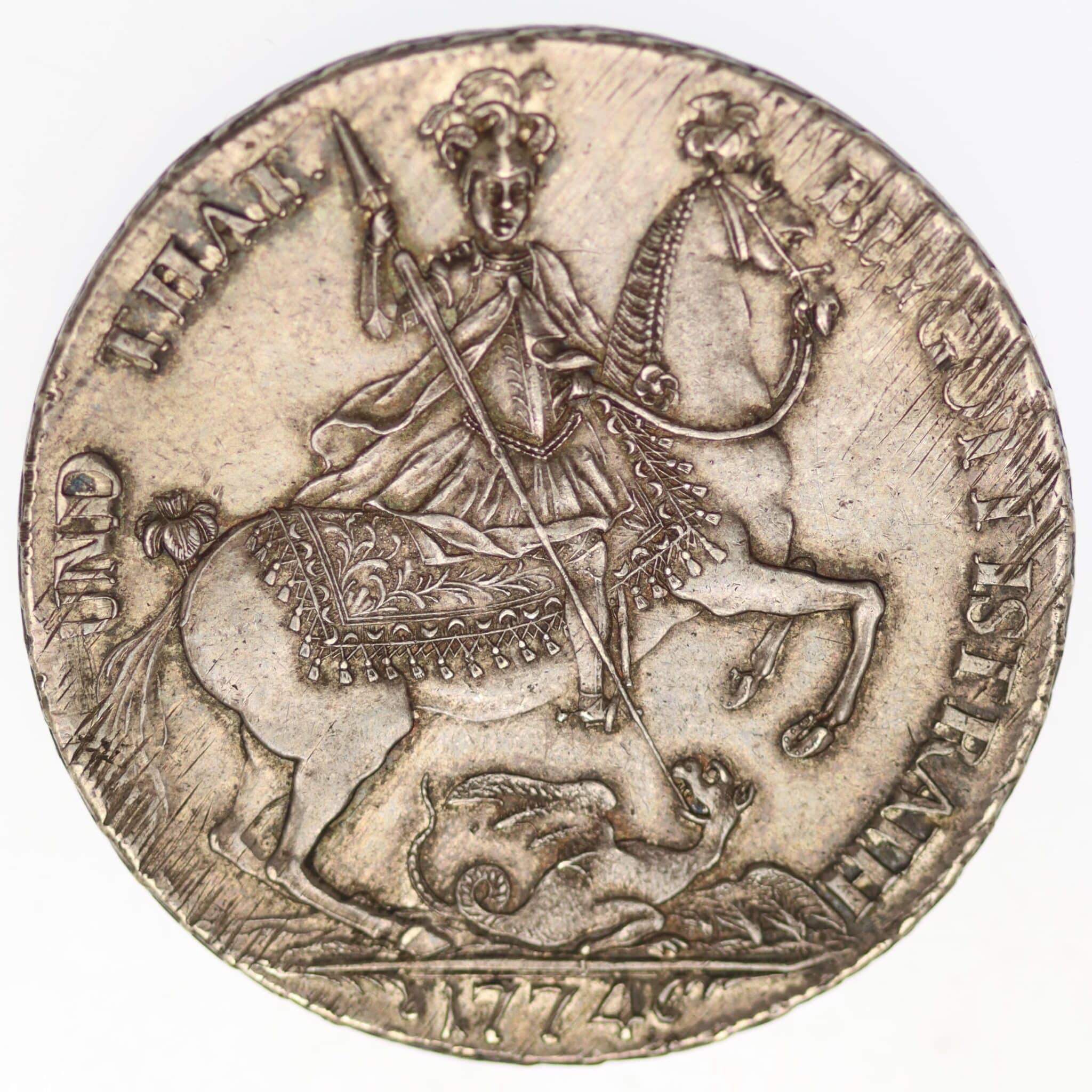 Mansfeld Bornstedt Heinrich Fürst von Fondi Reichstaler 1774