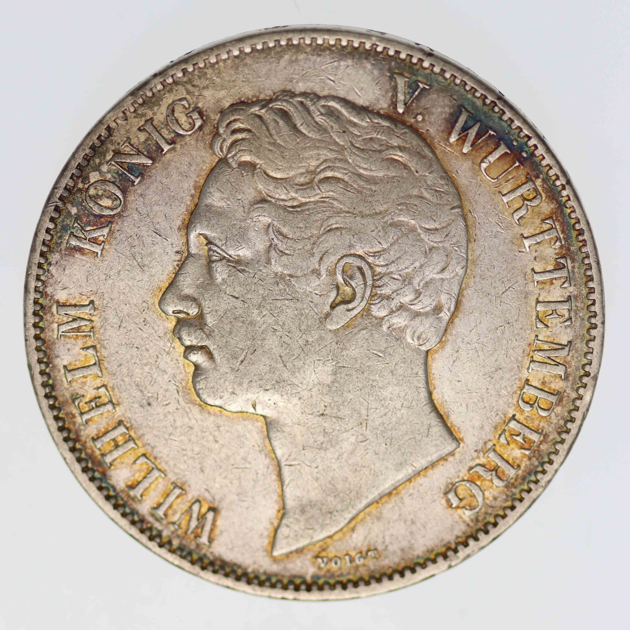 Württemberg Wilhelm 2 Taler 1843