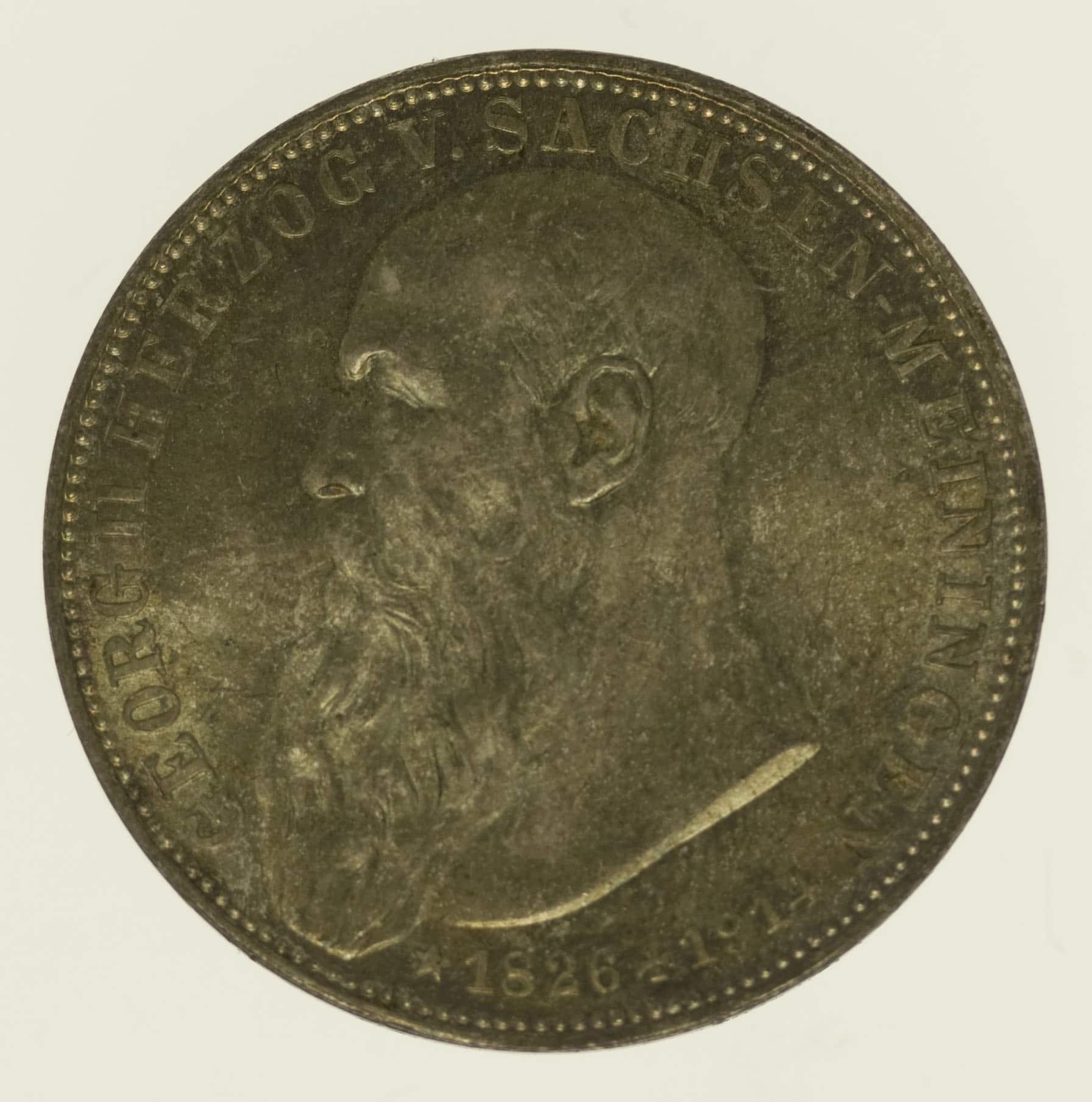 Sachsen Meiningen Georg II. 3 Mark 1915