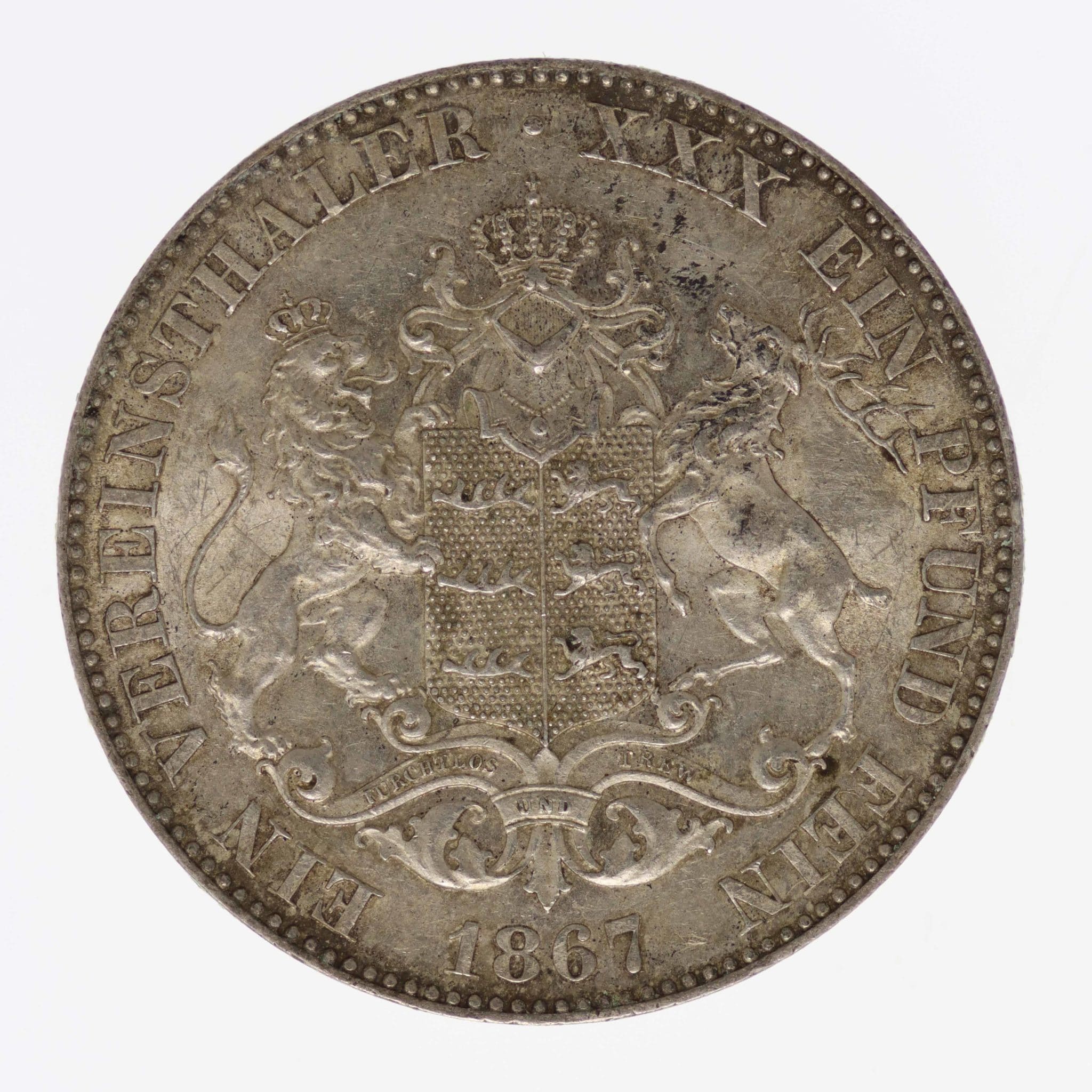 Württemberg Karl Vereinstaler 1867