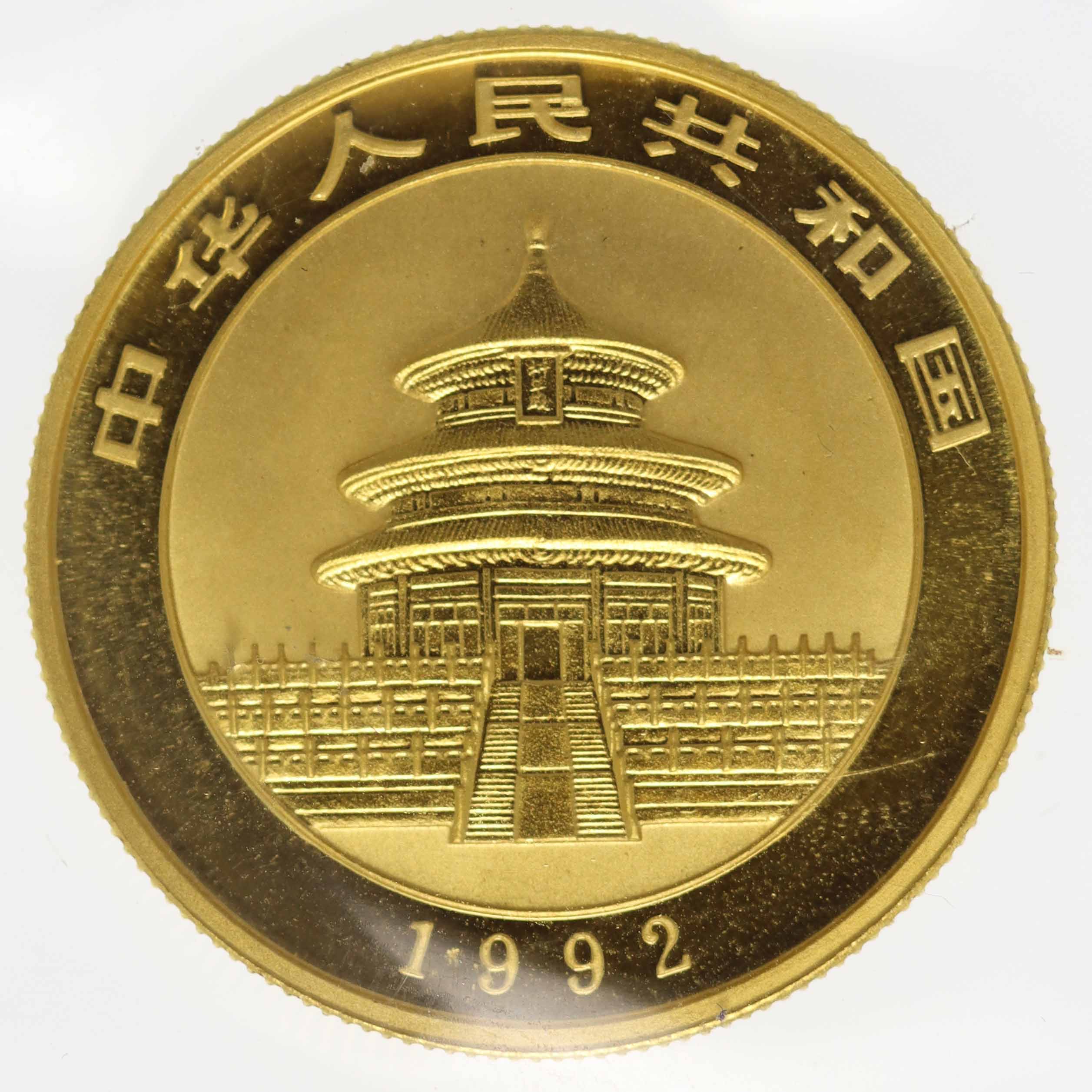 China 50 Yuan 1992 1/2 Unze Panda
