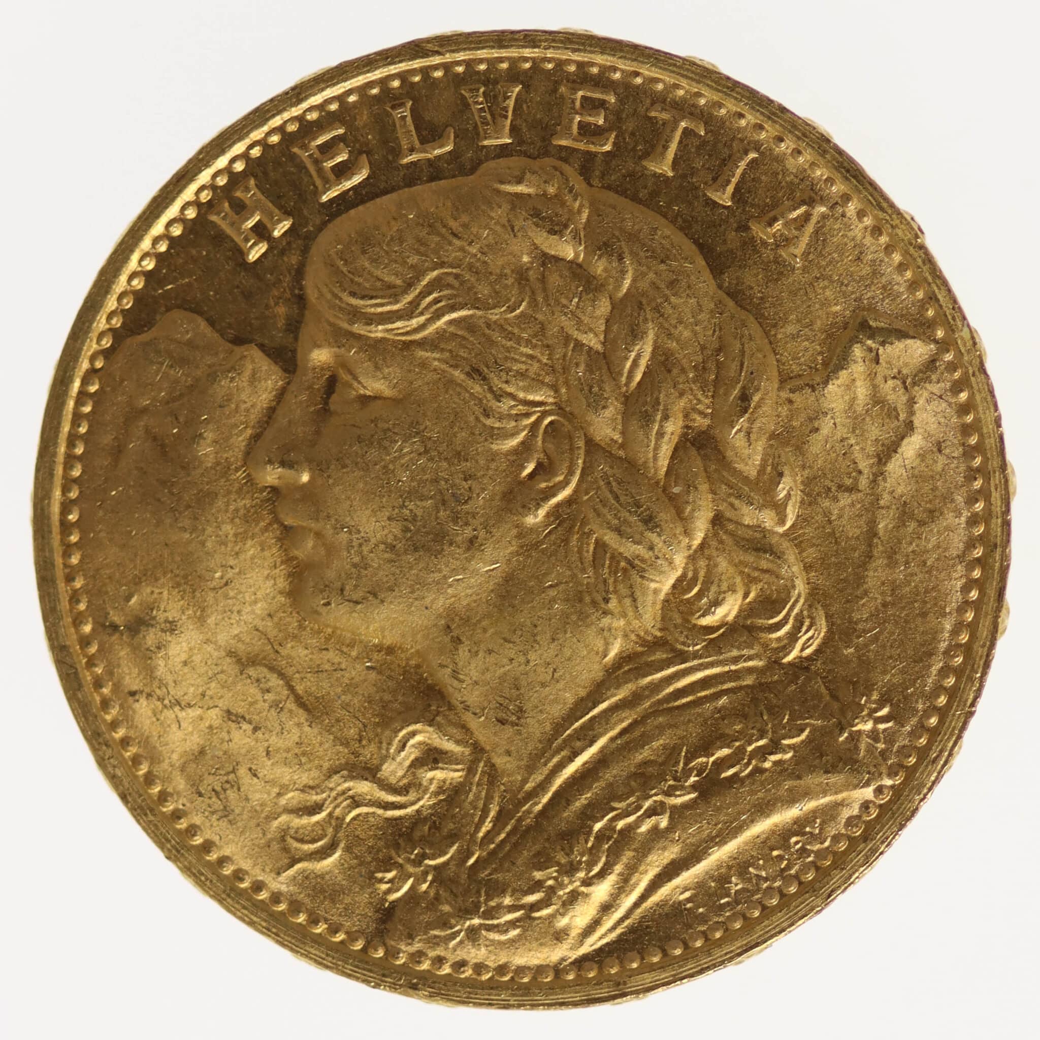 Schweiz 20 Franken 1925 B Vreneli