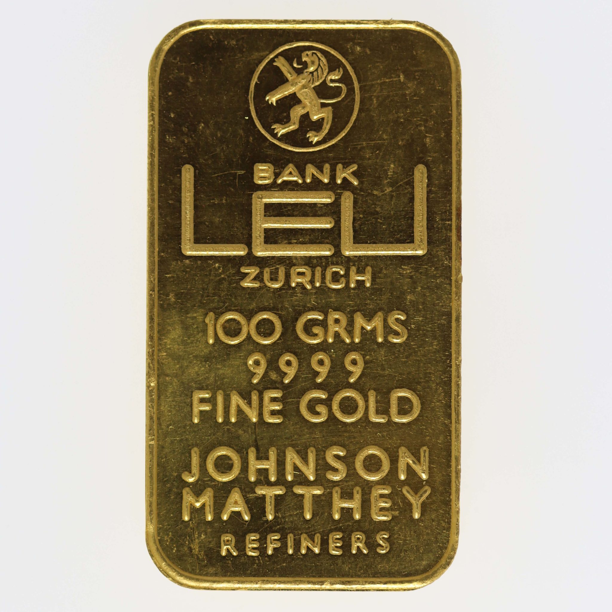 Goldbarren 100 Gramm Johnson Matthey