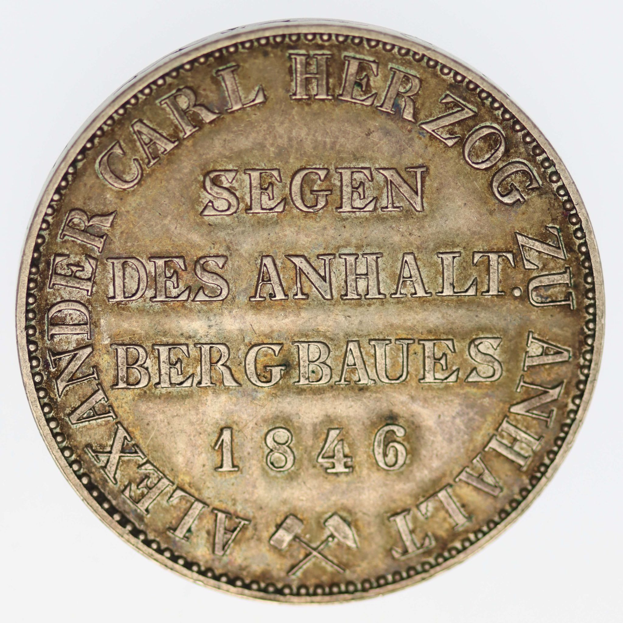 Anhalt Bernburg Alexander Carl Ausbeutetaler 1846