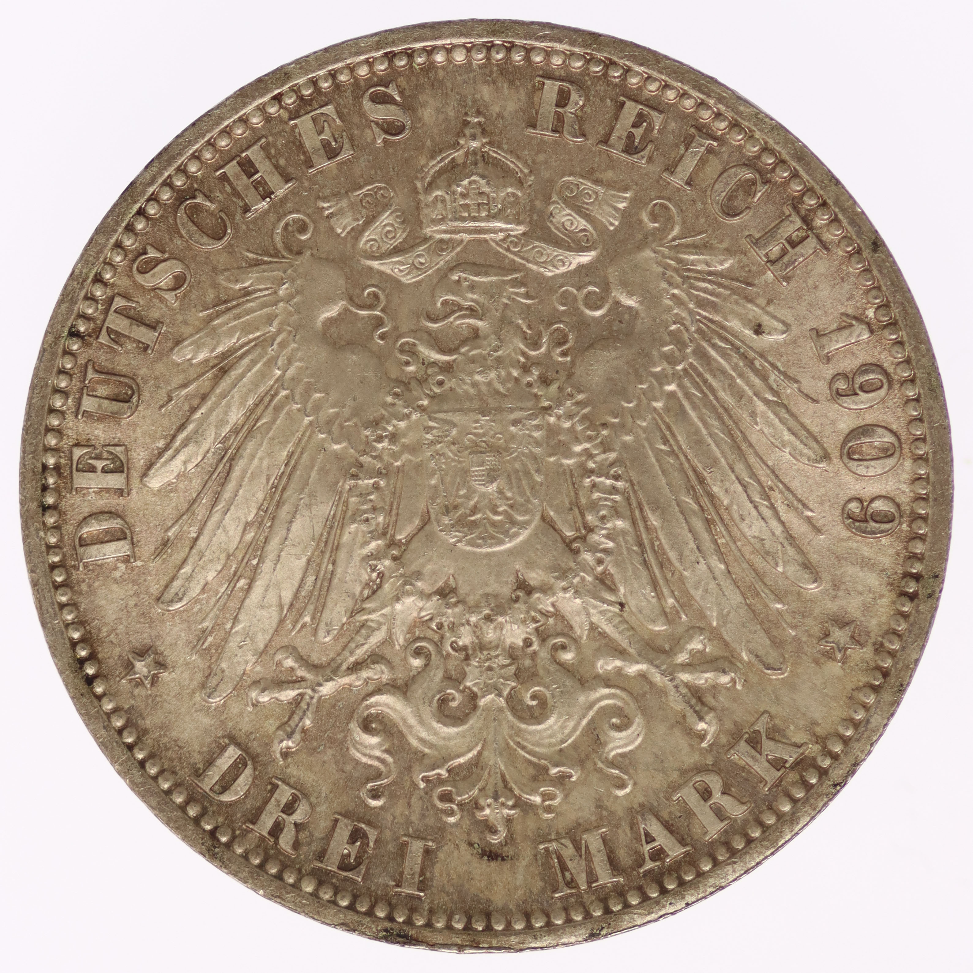 Schwarzburg Sondershausen Karl Günther 3 Mark 1909
