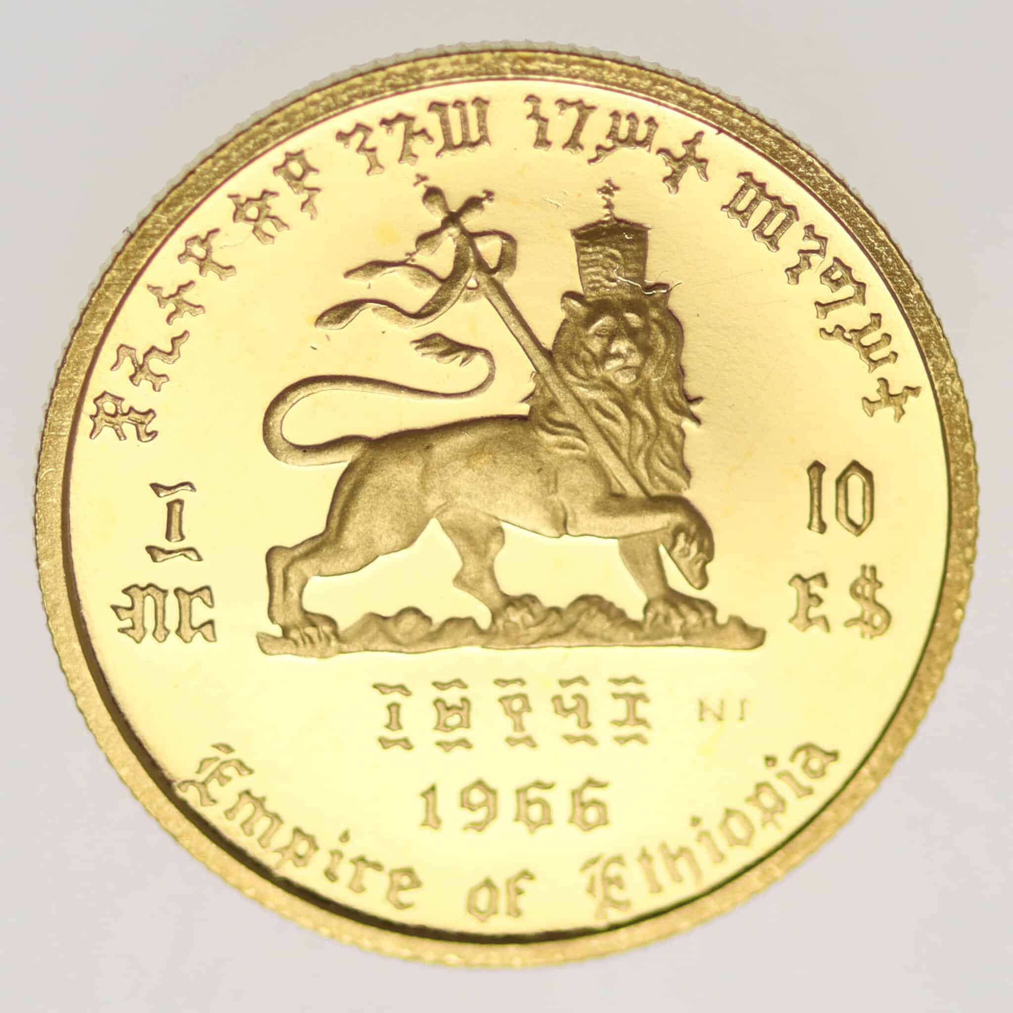 Äthiopien Haile Selassi 10 Dollars 1966