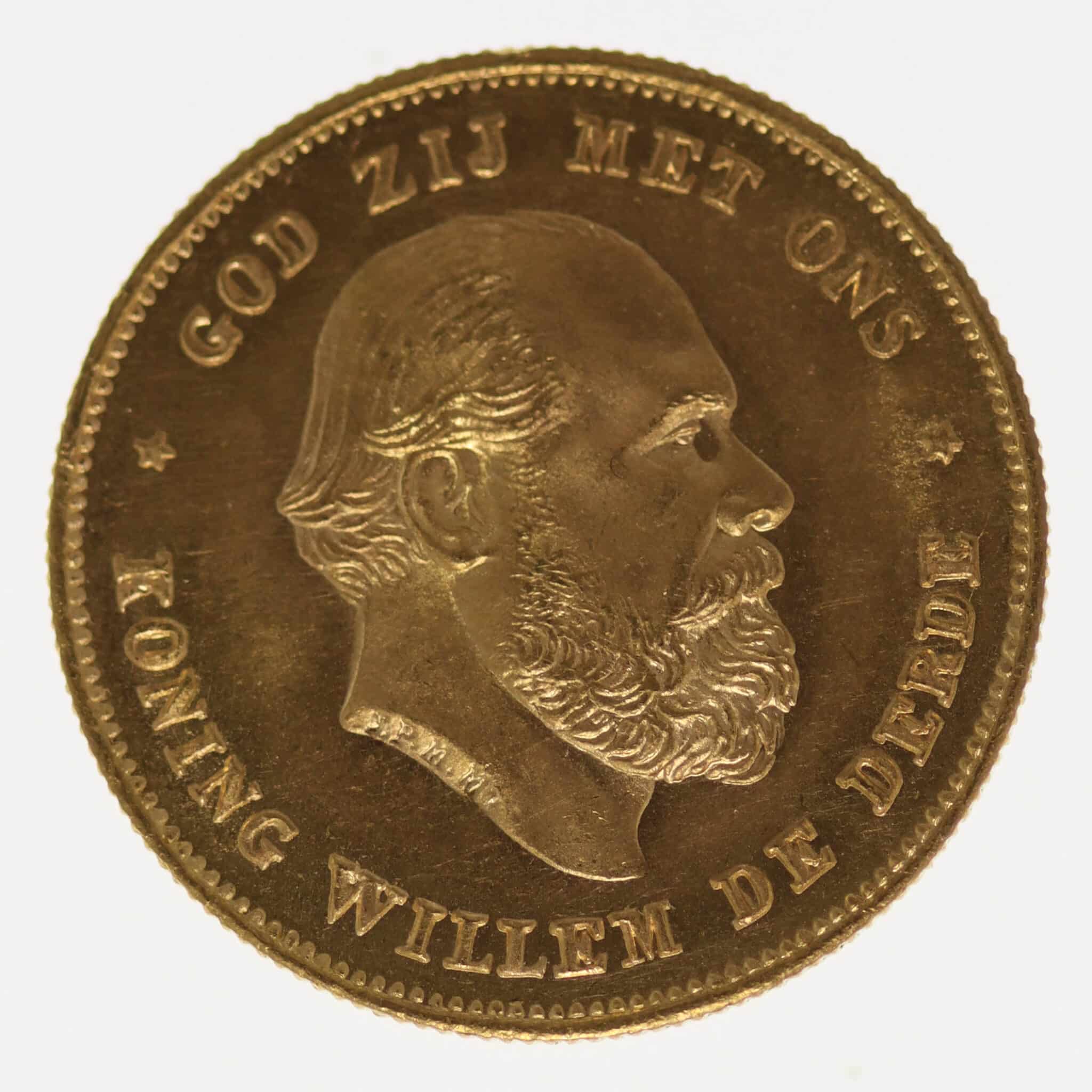 Niederlande Wilhelm III. 10 Gulden 1875