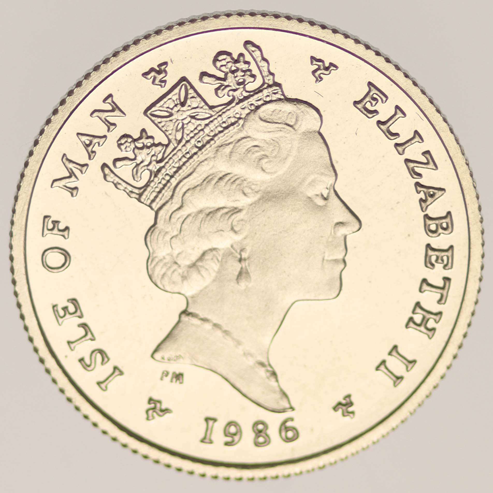 Großbritannien Isle of Man Elisabeth II. 1986 1/10 OZ Platin Noble