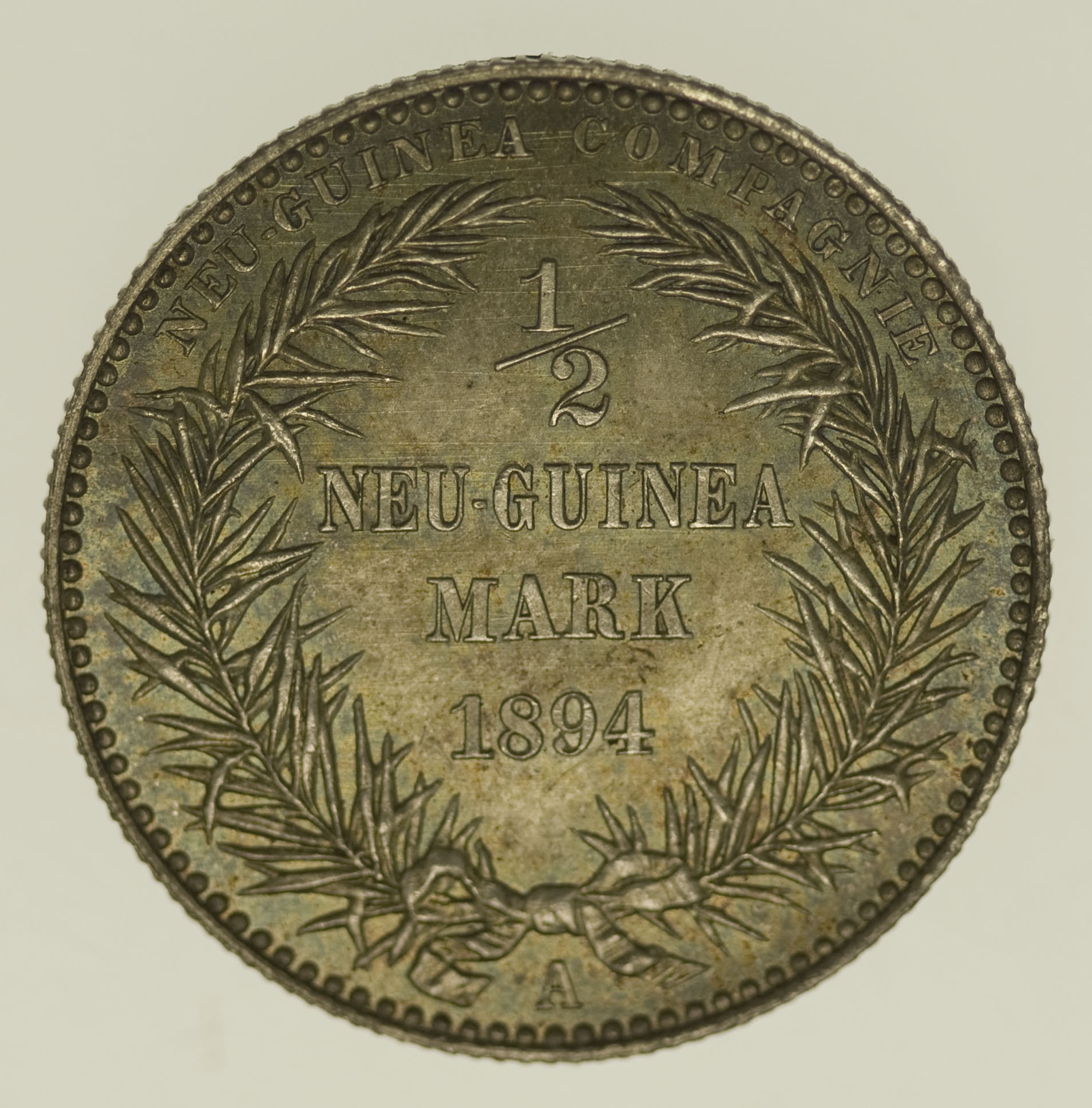 Deutsch Neu Guinea Wilhelm II. 1/2 Mark 1894