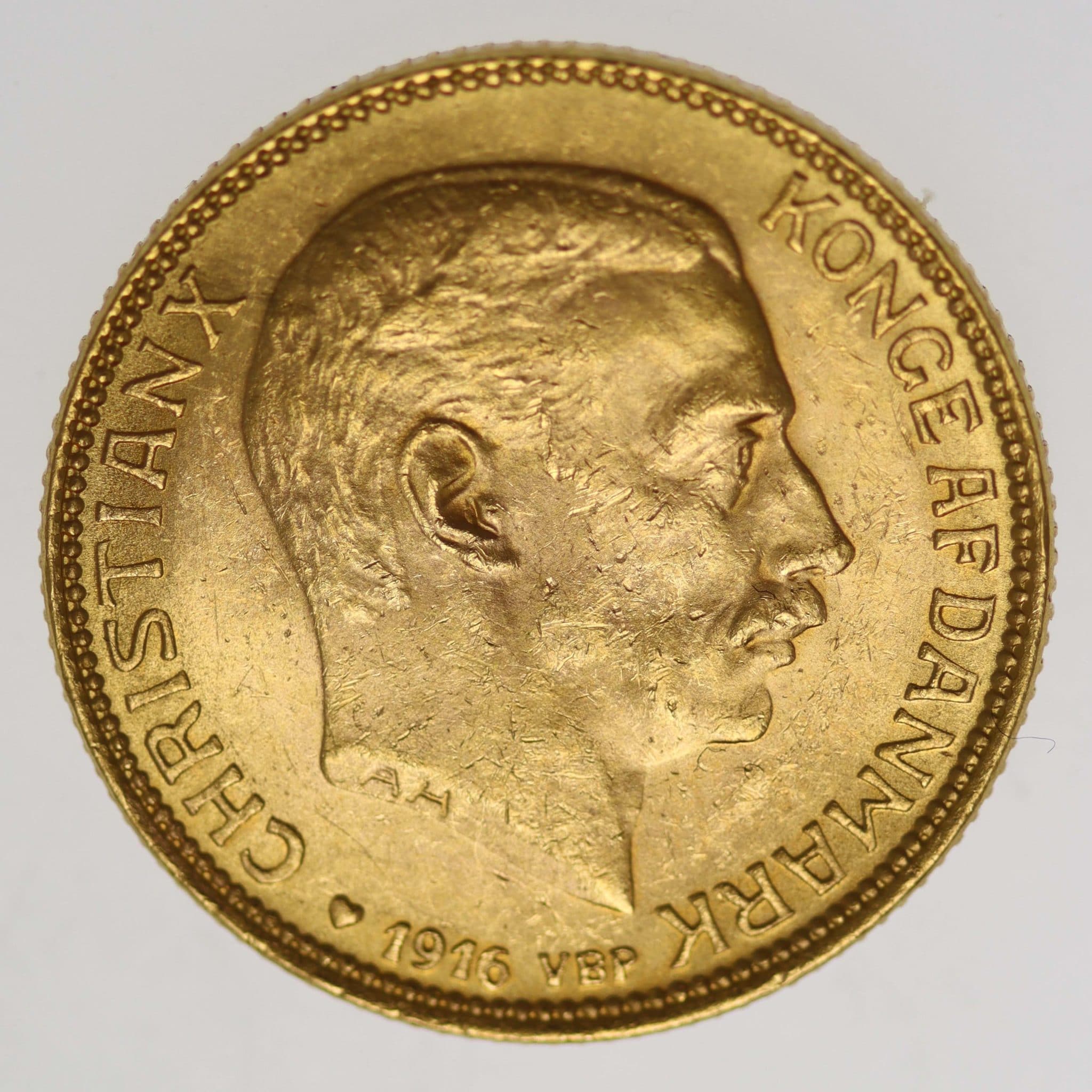 Dänemark Christian X. 20 Kronen 1916