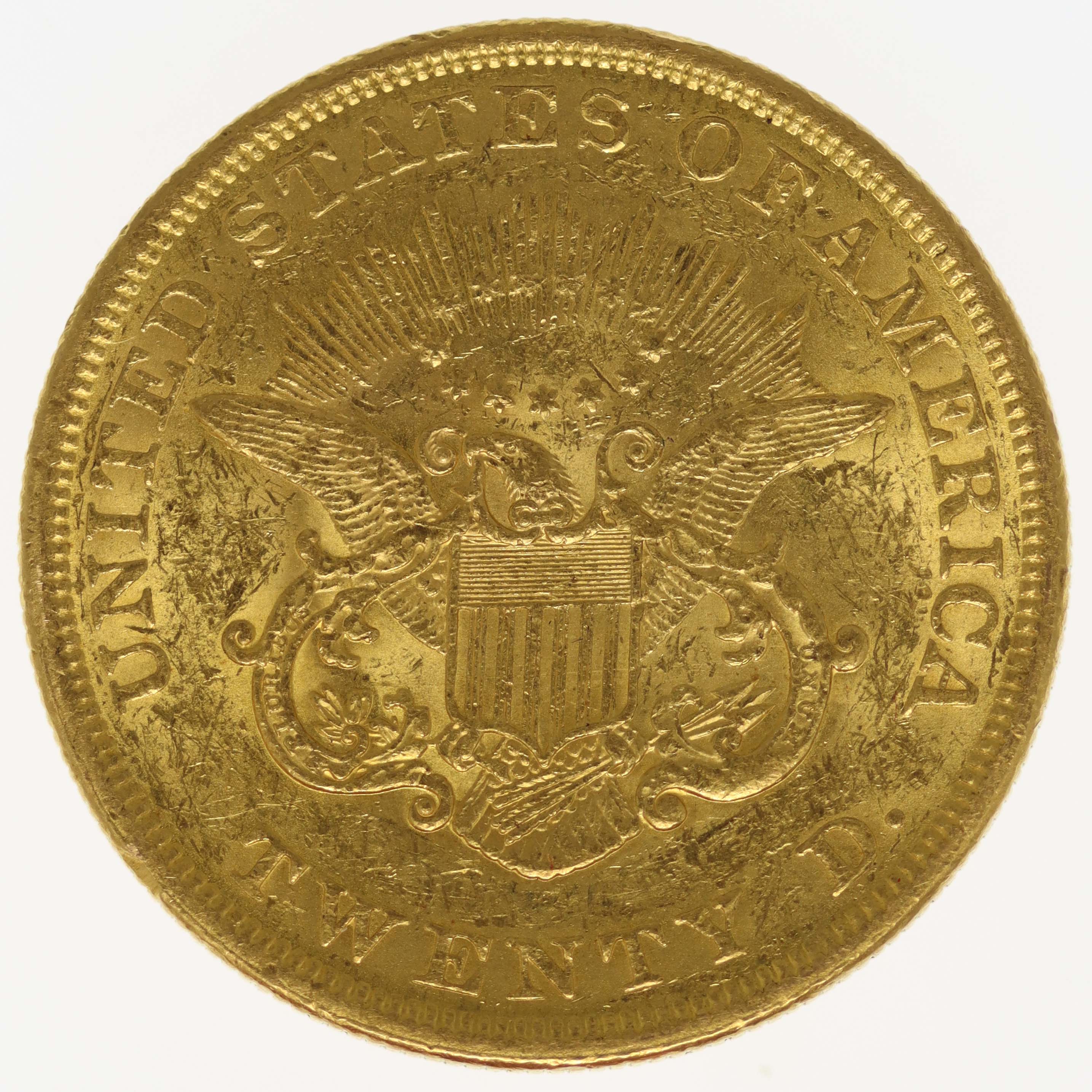 USA 20 Dollars 1853 Liberty / Kopf