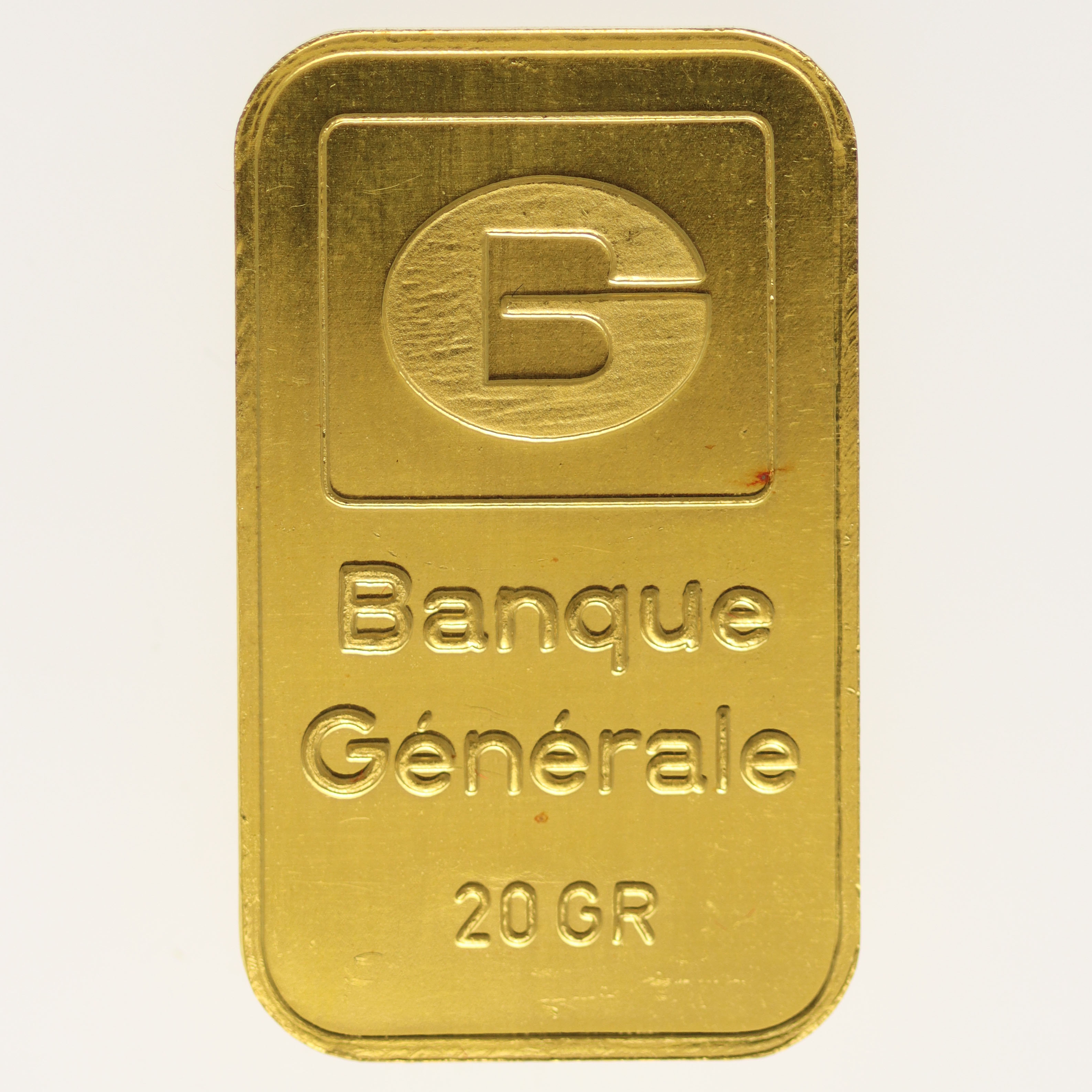 Goldbarren 20 Gramm Johnson Matthey & Pauwels für Banque Générale du Luxembourg