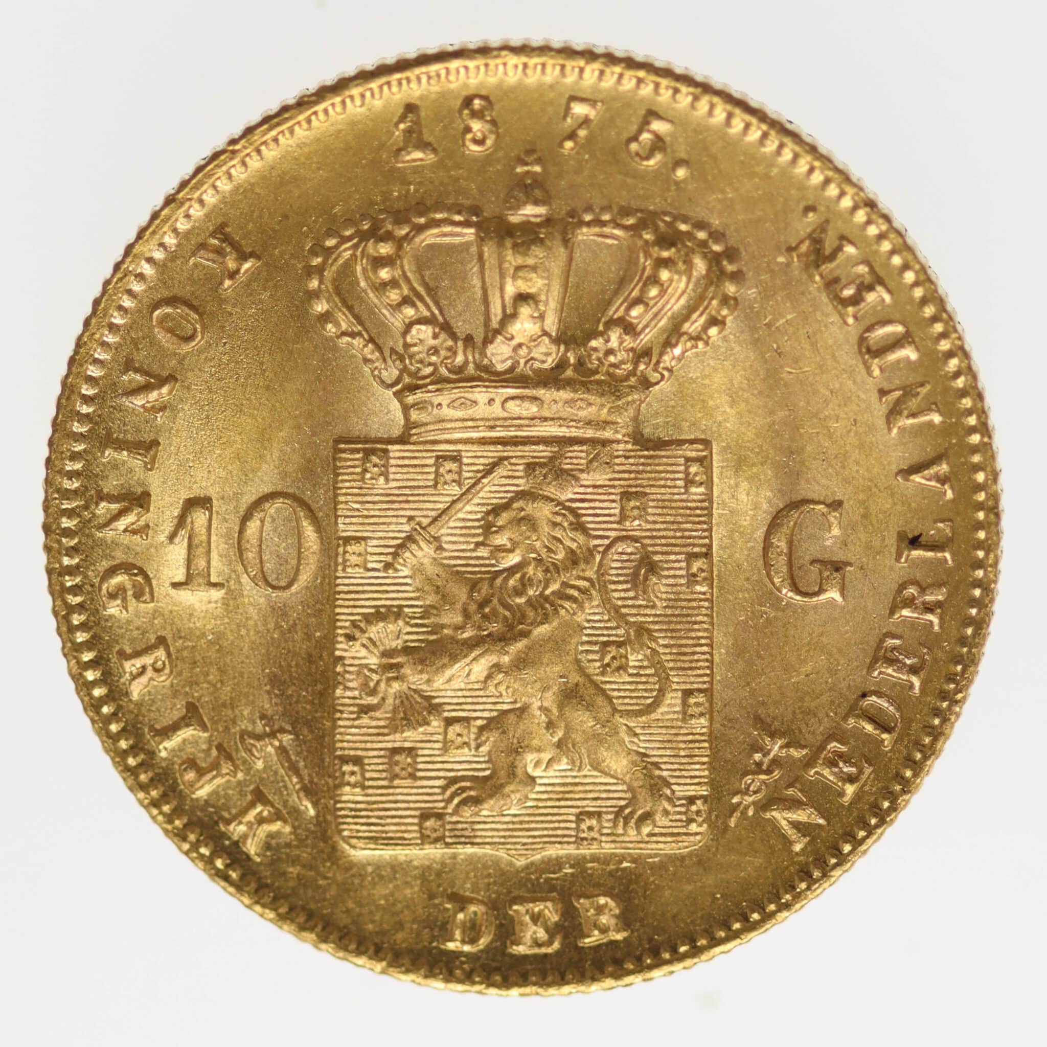 Niederlande Wilhelm III. 10 Gulden 1875