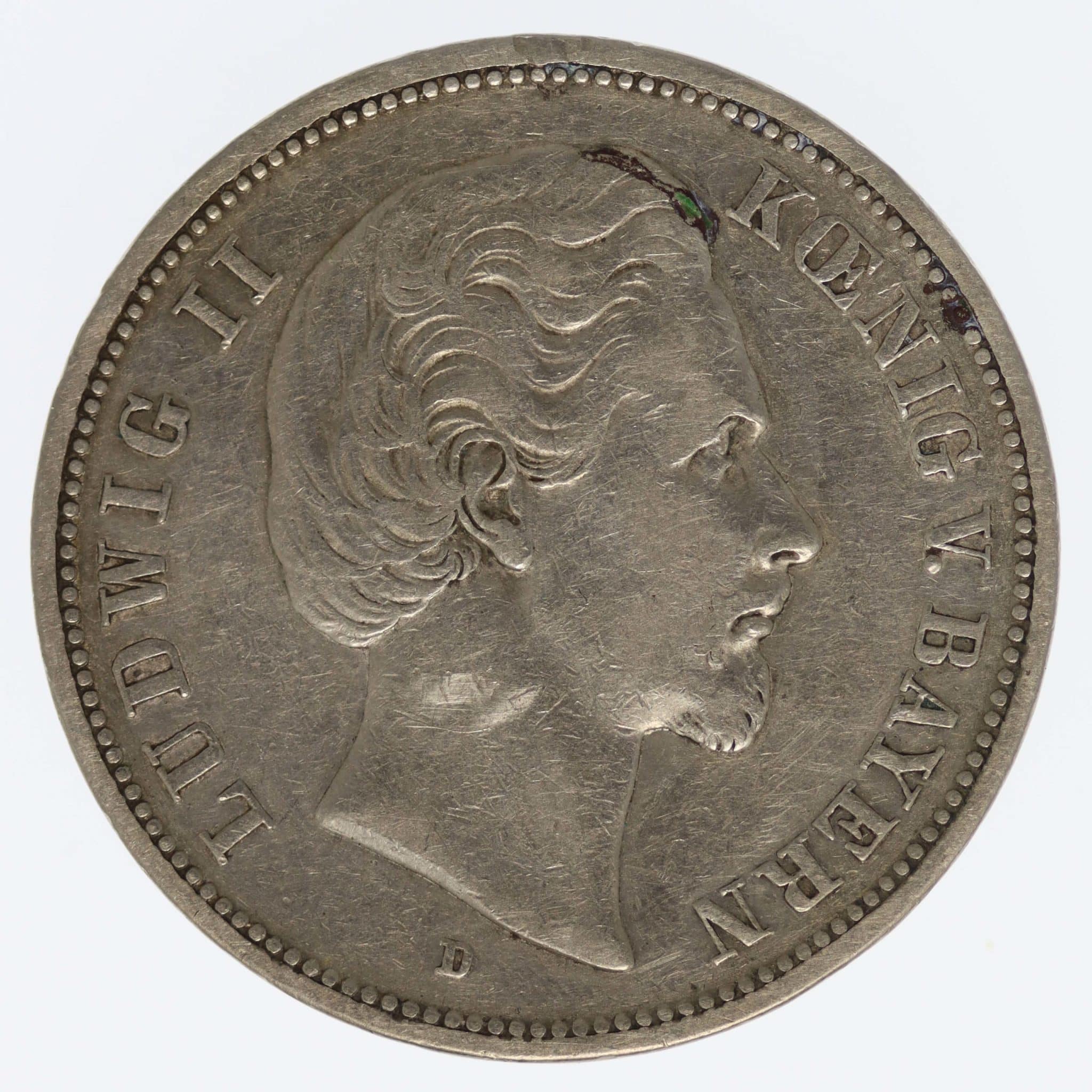 Bayern Ludwig II. 5 Mark 1875 D