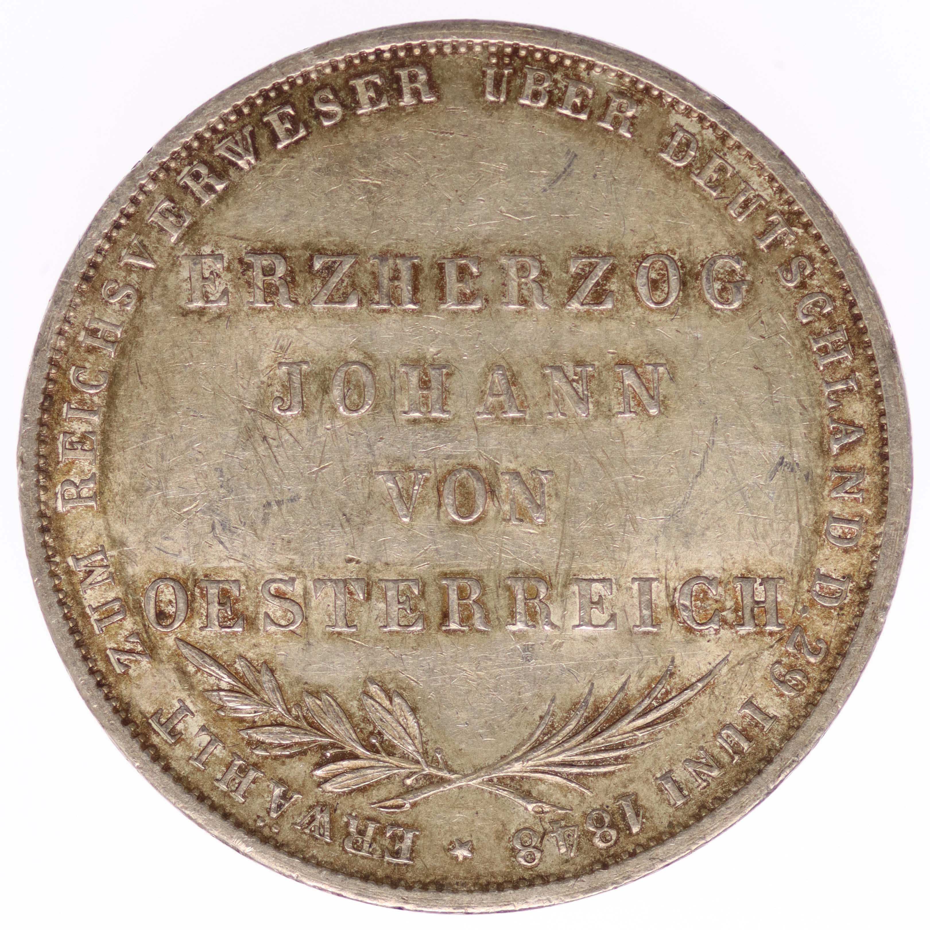 Frankfurt Stadt Doppelgulden 1848