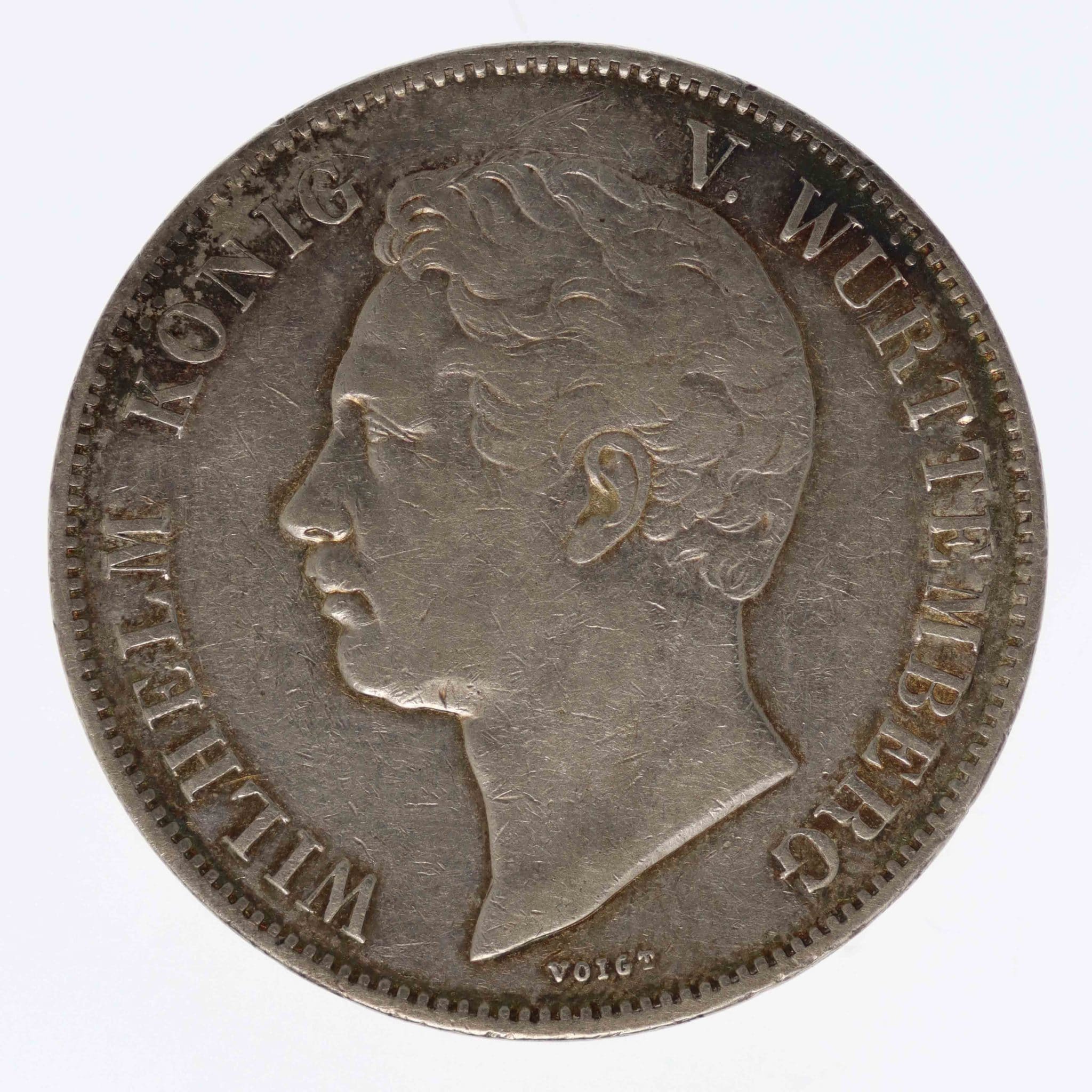 Württemberg Wilhelm 2 Taler 1843