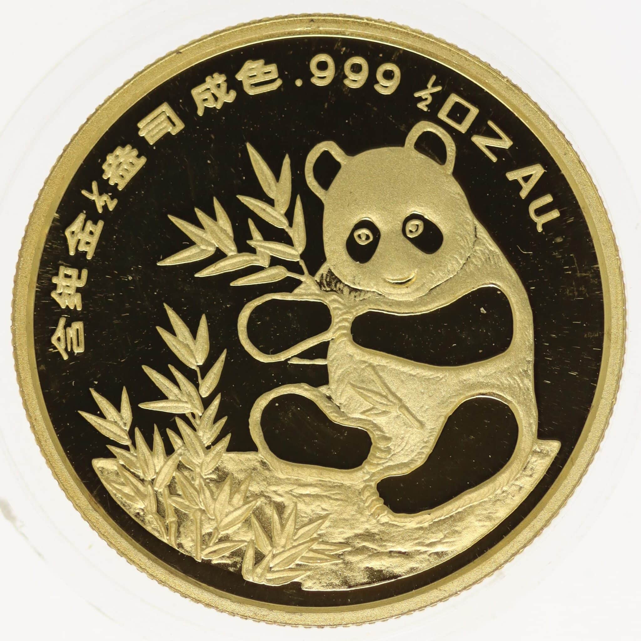 China Panda Goldmedaille 1/2 Unze 1993 Munich International Coin Show