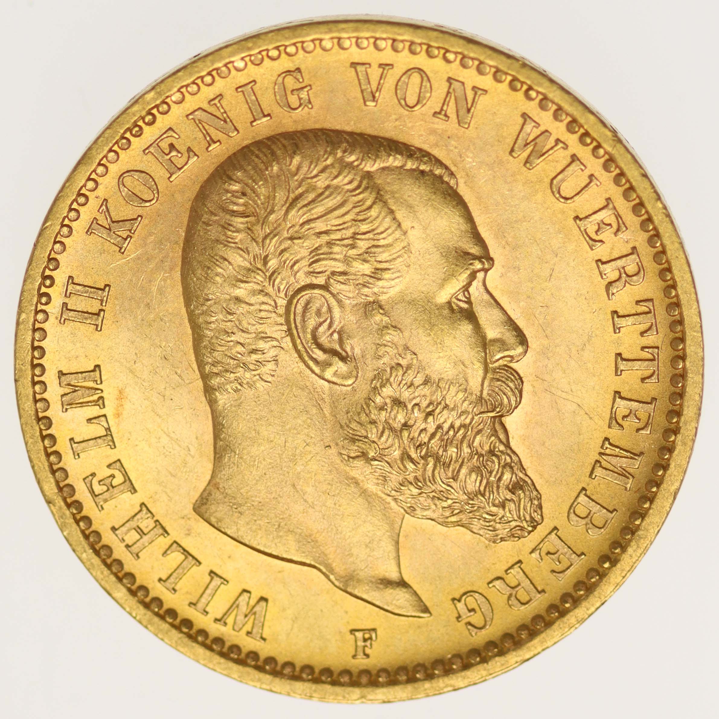 Württemberg Wilhelm II. 20 Mark 1900 F