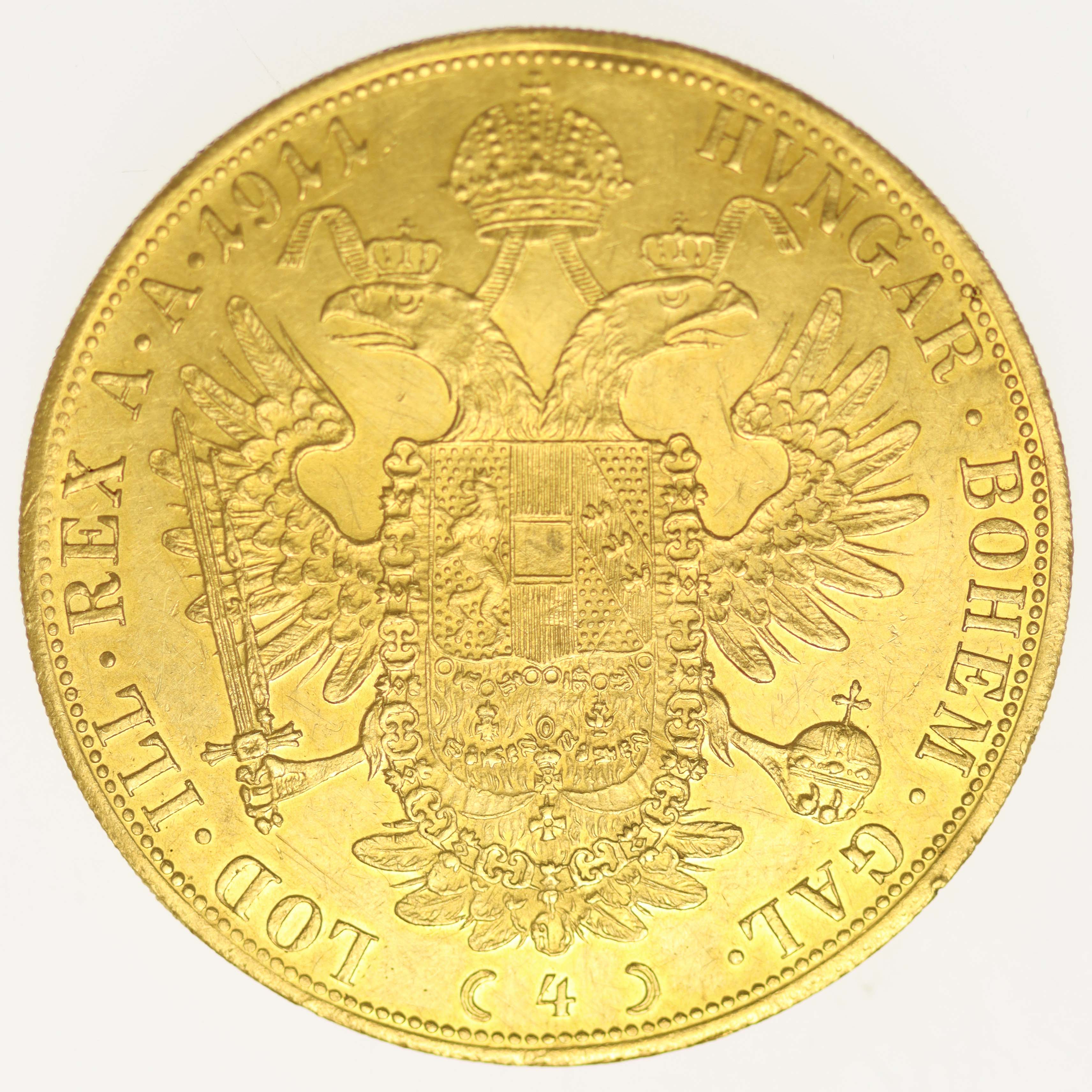 Österreich Kaiserreich Franz Joseph I. 4 Dukaten 1911