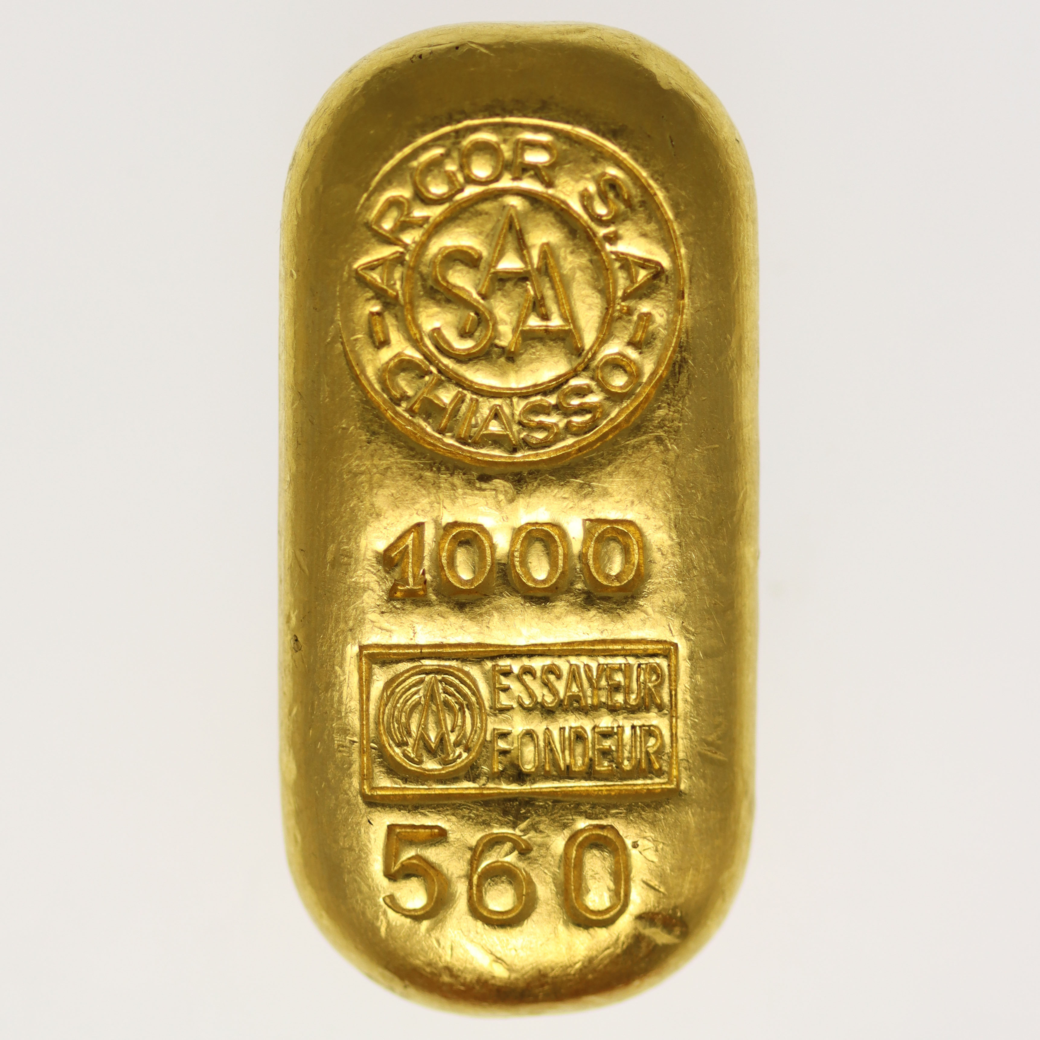 Goldbarren 50 Gramm Argor SA Chiasso
