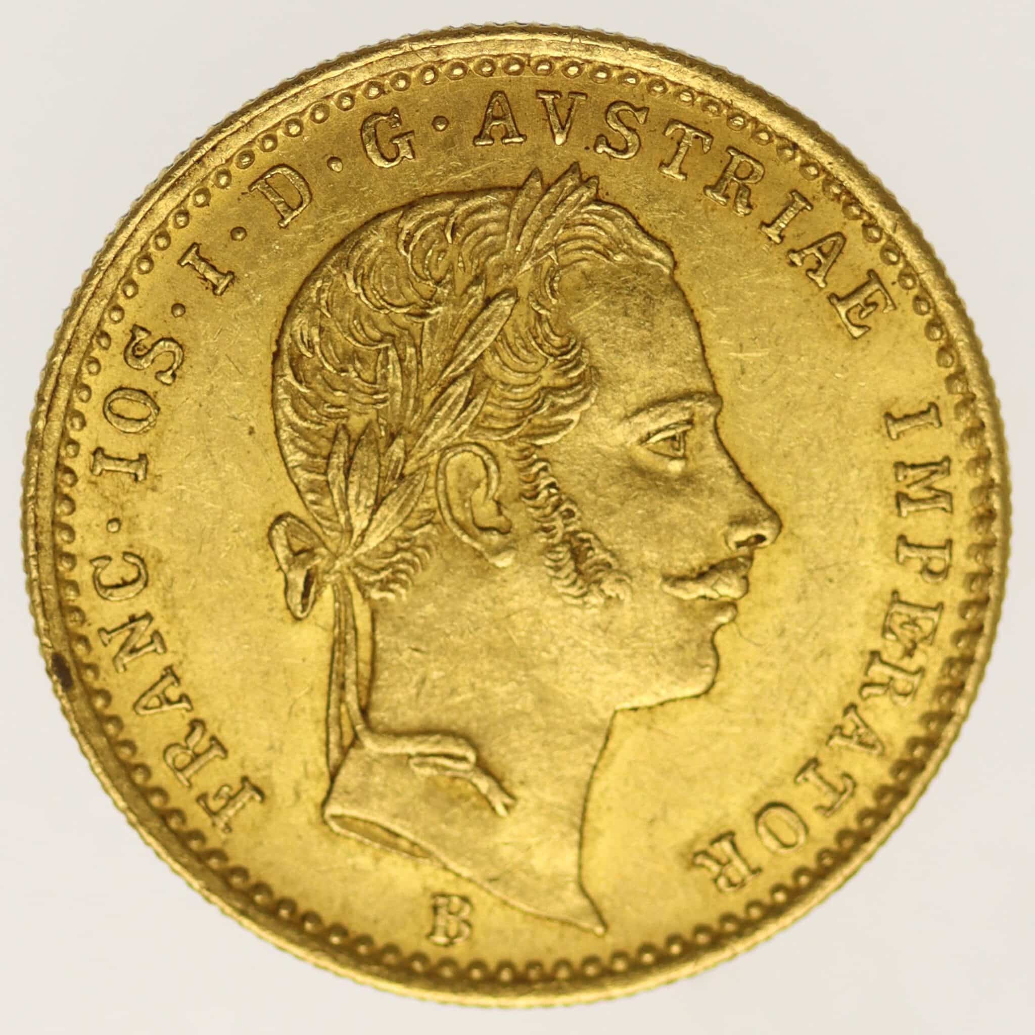 Österreich Kaiserreich Franz Joseph I. Dukat 1865 B