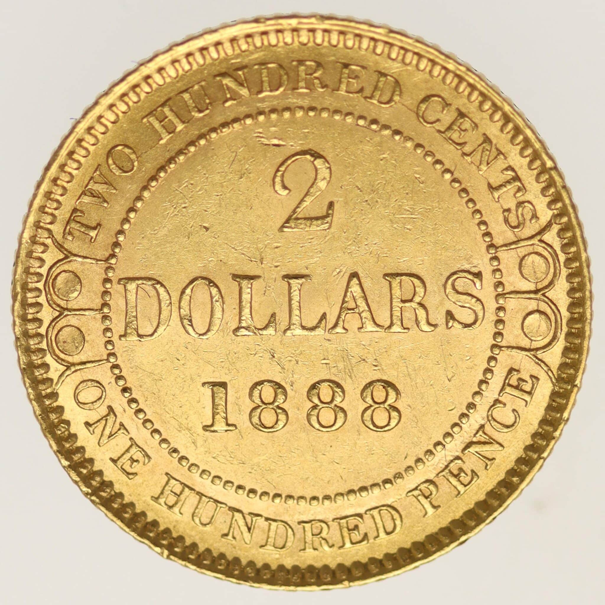 Kanada Neufundland Victoria 2 Dollars 1888