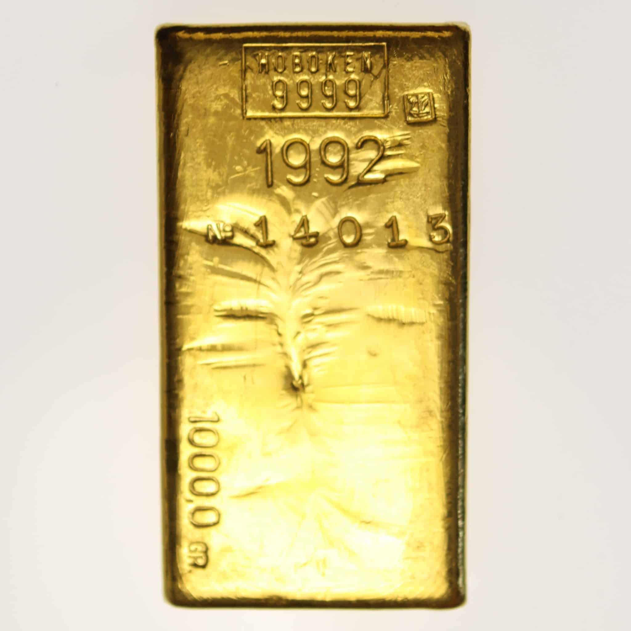 Goldbarren 1000 Gramm Belgien Hoboken