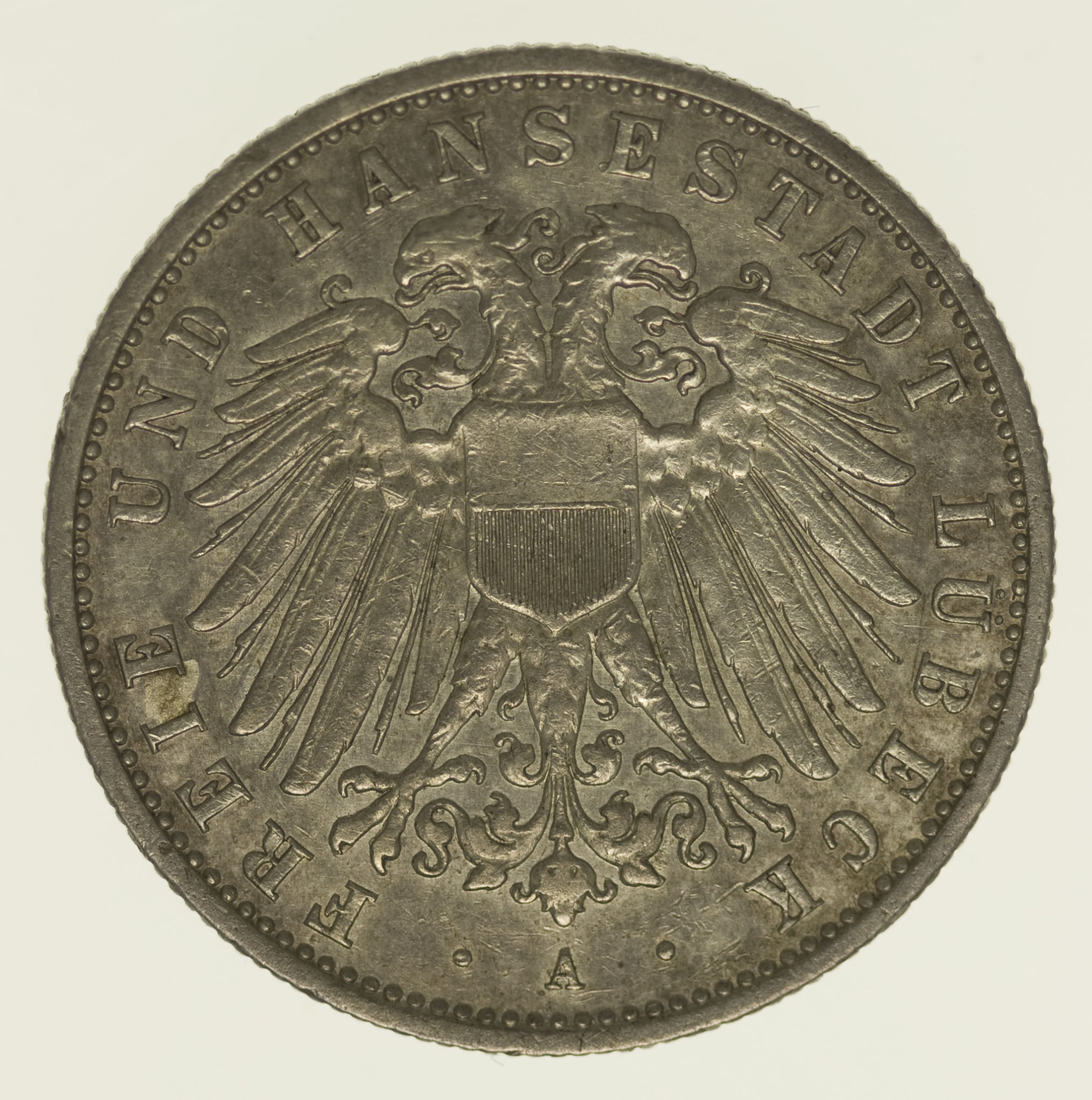 Lübeck Stadtwappen 2 Mark 1905