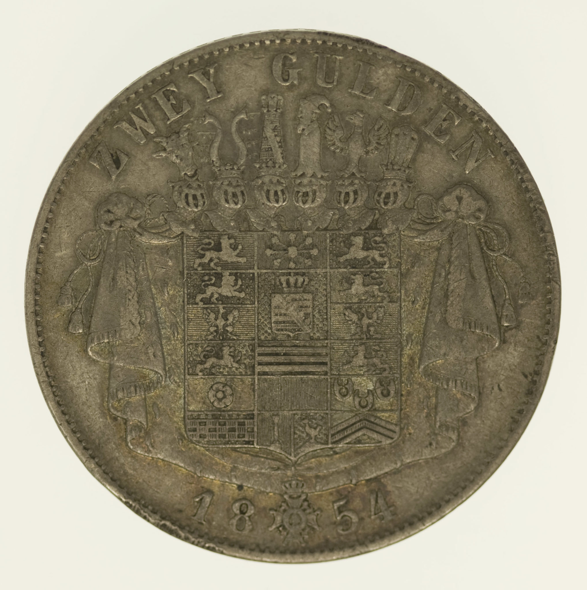 Sachsen Meiningen Bernhard Erich Freund 2 Gulden 1854